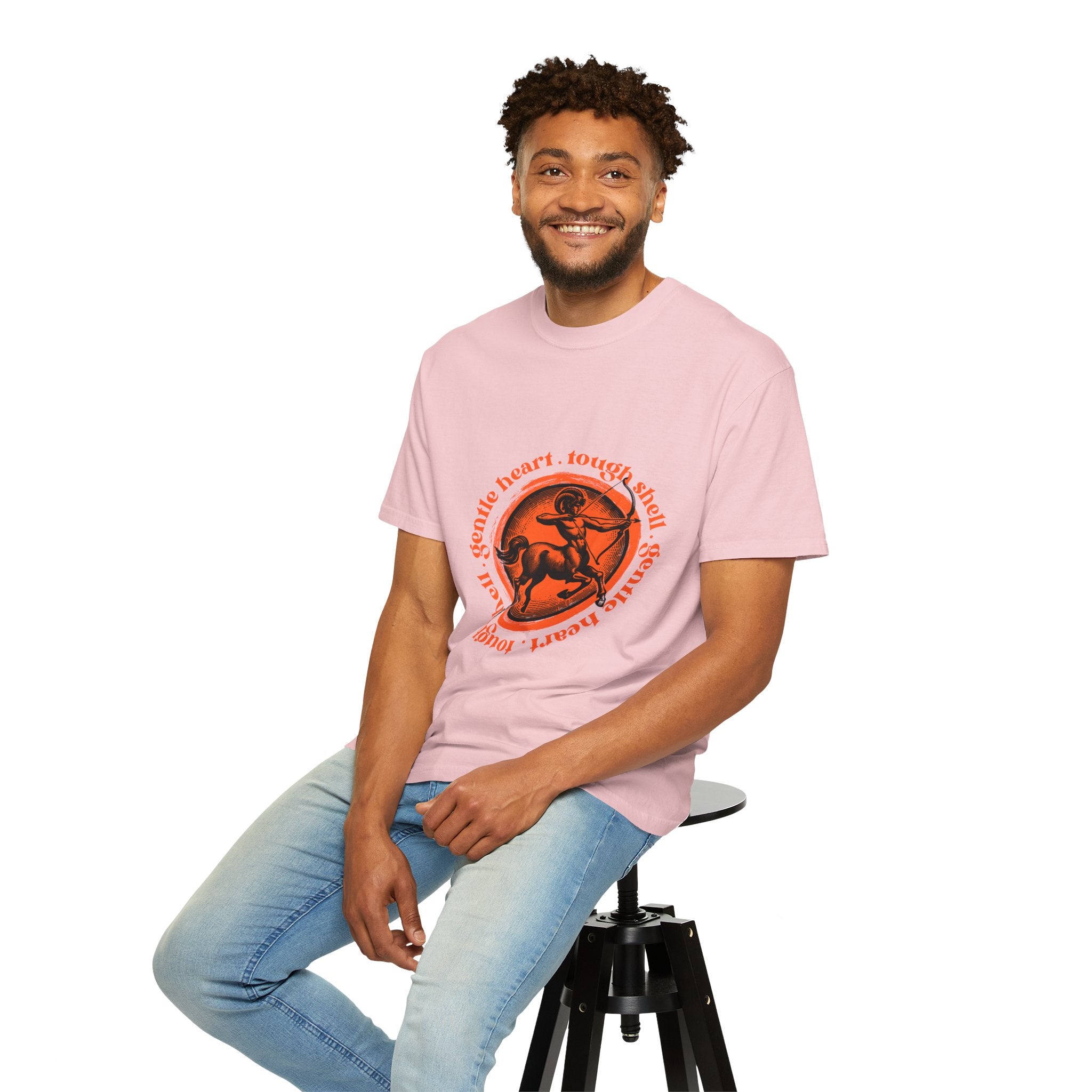 Aries Ram Graphic T-Shirt — "Gentle Heart, Tough Soul" Zodiac Tee