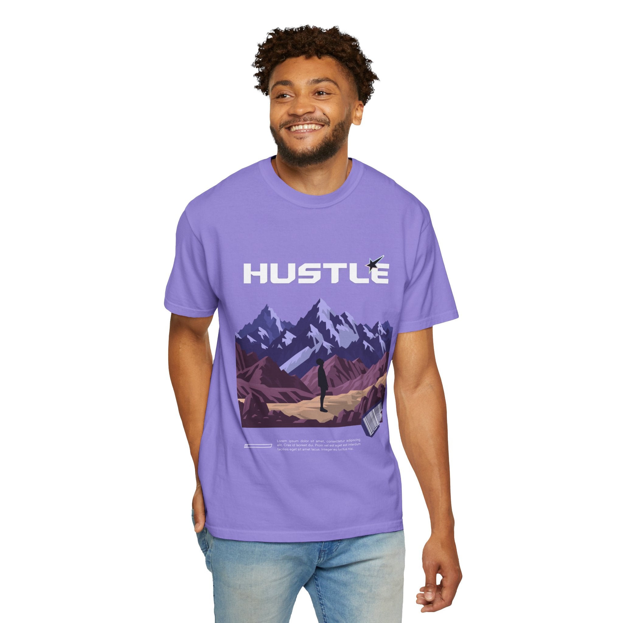 Hustle Mountain T-Shirt — Adventure Motivational Graphic Tee