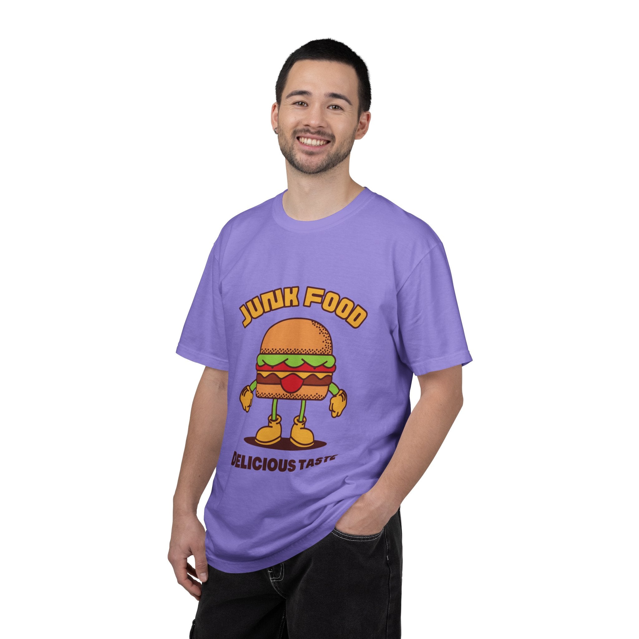Junk Food Burger T-Shirt — Cute Retro ‘Delicious Taste’ Graphic Tee