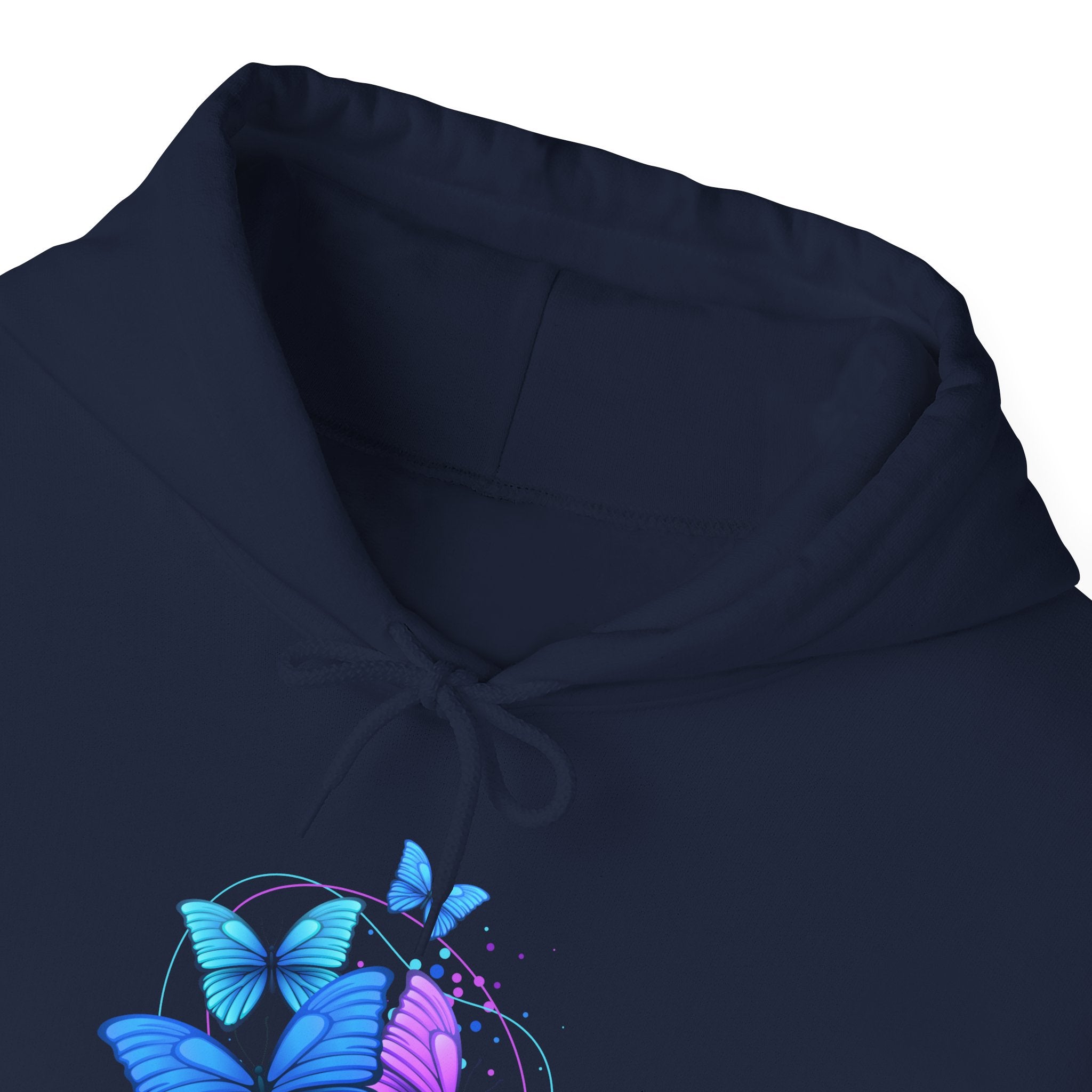 Butterfly Cluster Hoodie – Blue & Purple Butterfly Graphic Sweatshirt