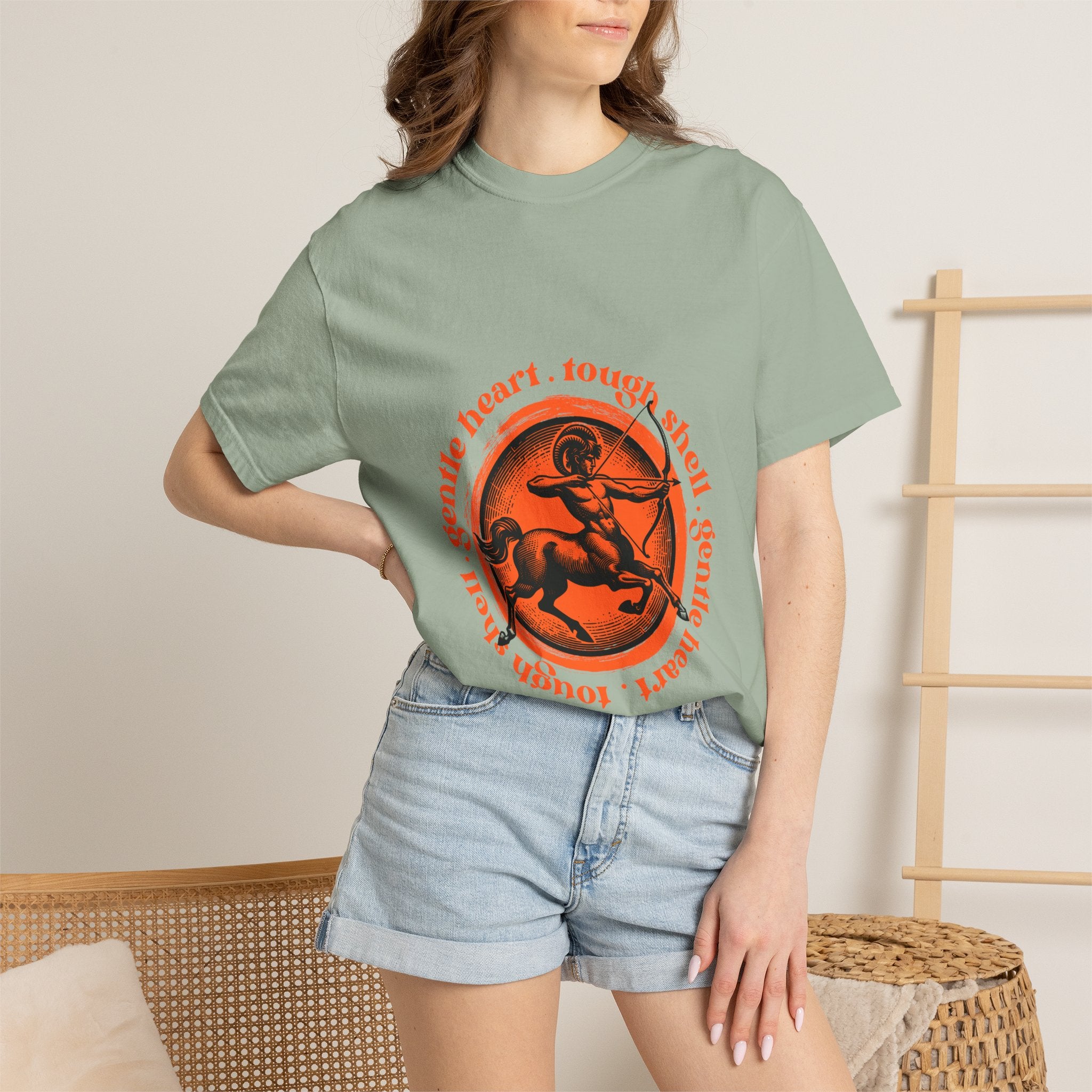 Aries Ram Graphic T-Shirt — "Gentle Heart, Tough Soul" Zodiac Tee