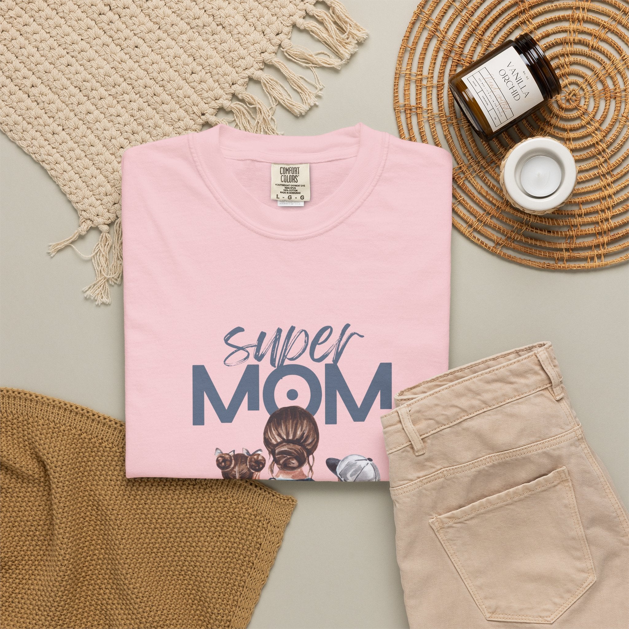 Super Mom T-Shirt — Mom with Kids Graphic Tee | Mother's Day Gift
