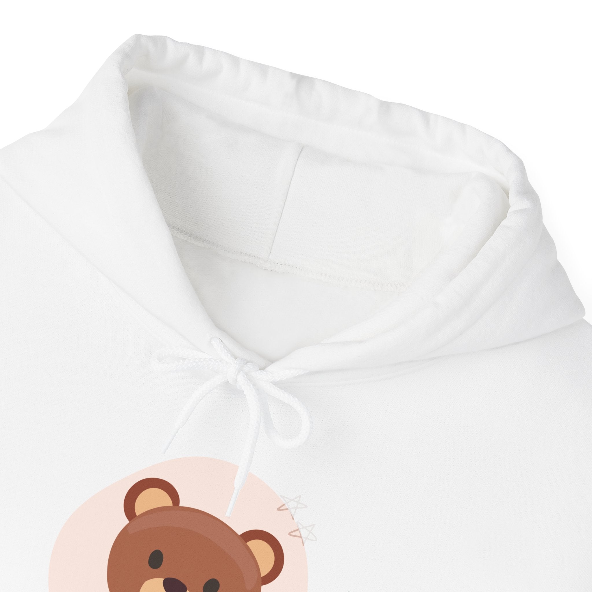 Bear Hello Hoodie - Cute Cartoon Bear Graphic Pullover