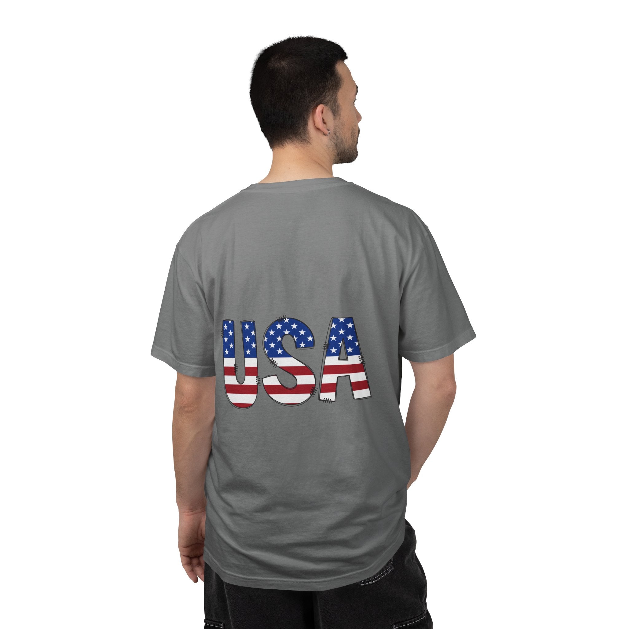 USA Flag Graphic T-Shirt — Patriotic Fourth of July Tee
