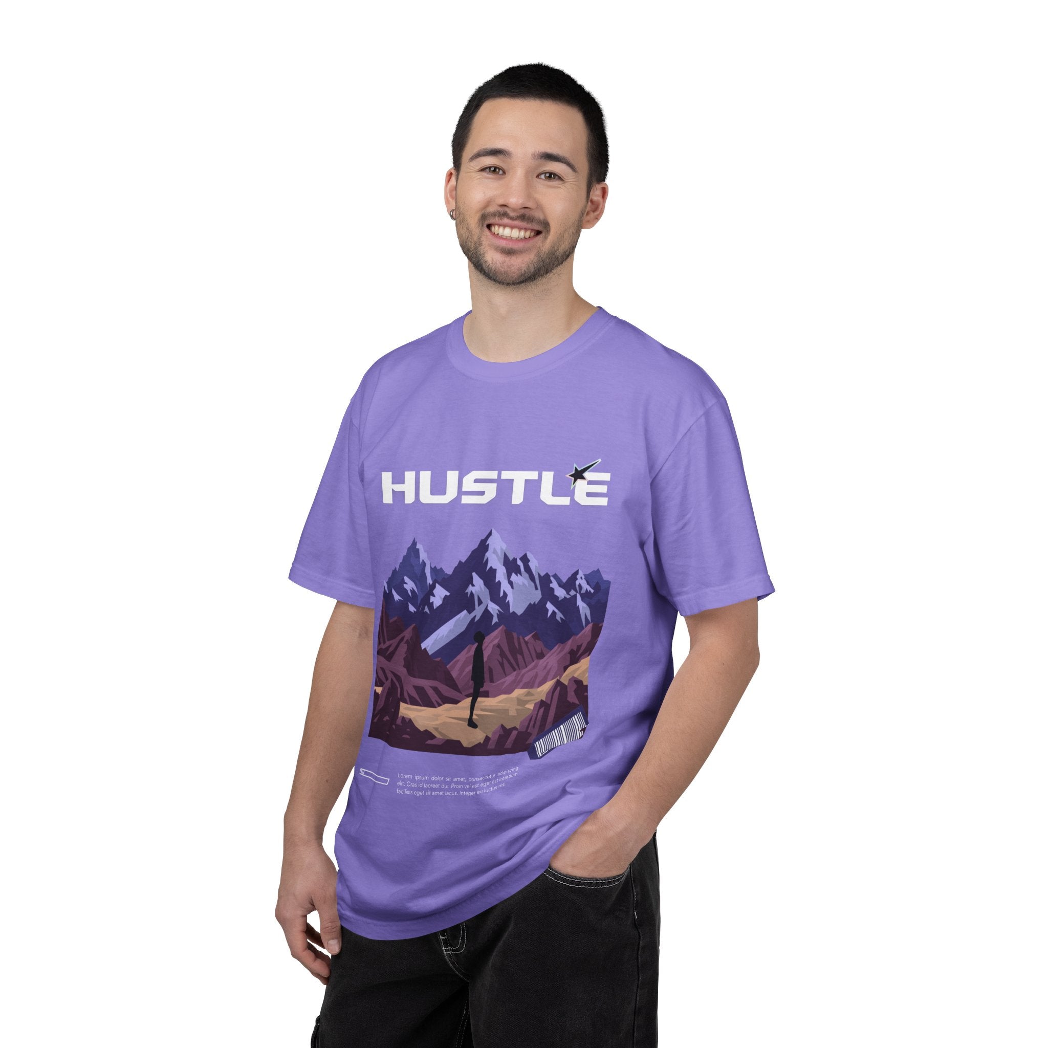 Hustle Mountain T-Shirt — Adventure Motivational Graphic Tee