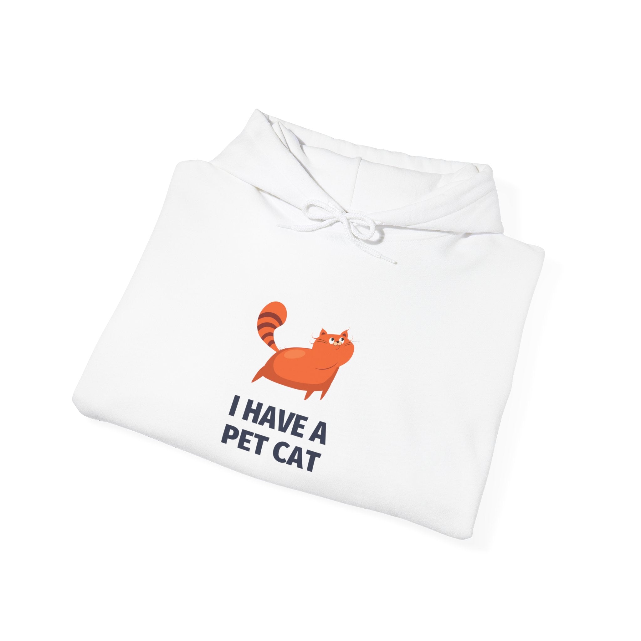 Cat Lover Hoodie – “I Have a Pet Cat” Cute Orange Cat Graphic