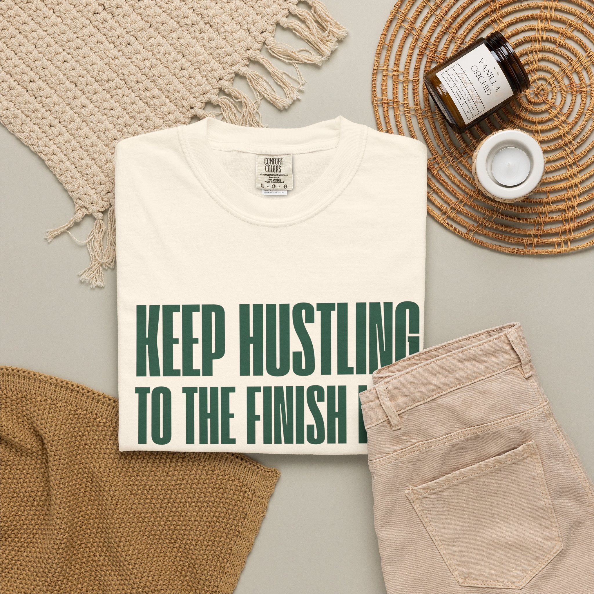 Keep Hustling to the Finish Line Golf T‑Shirt