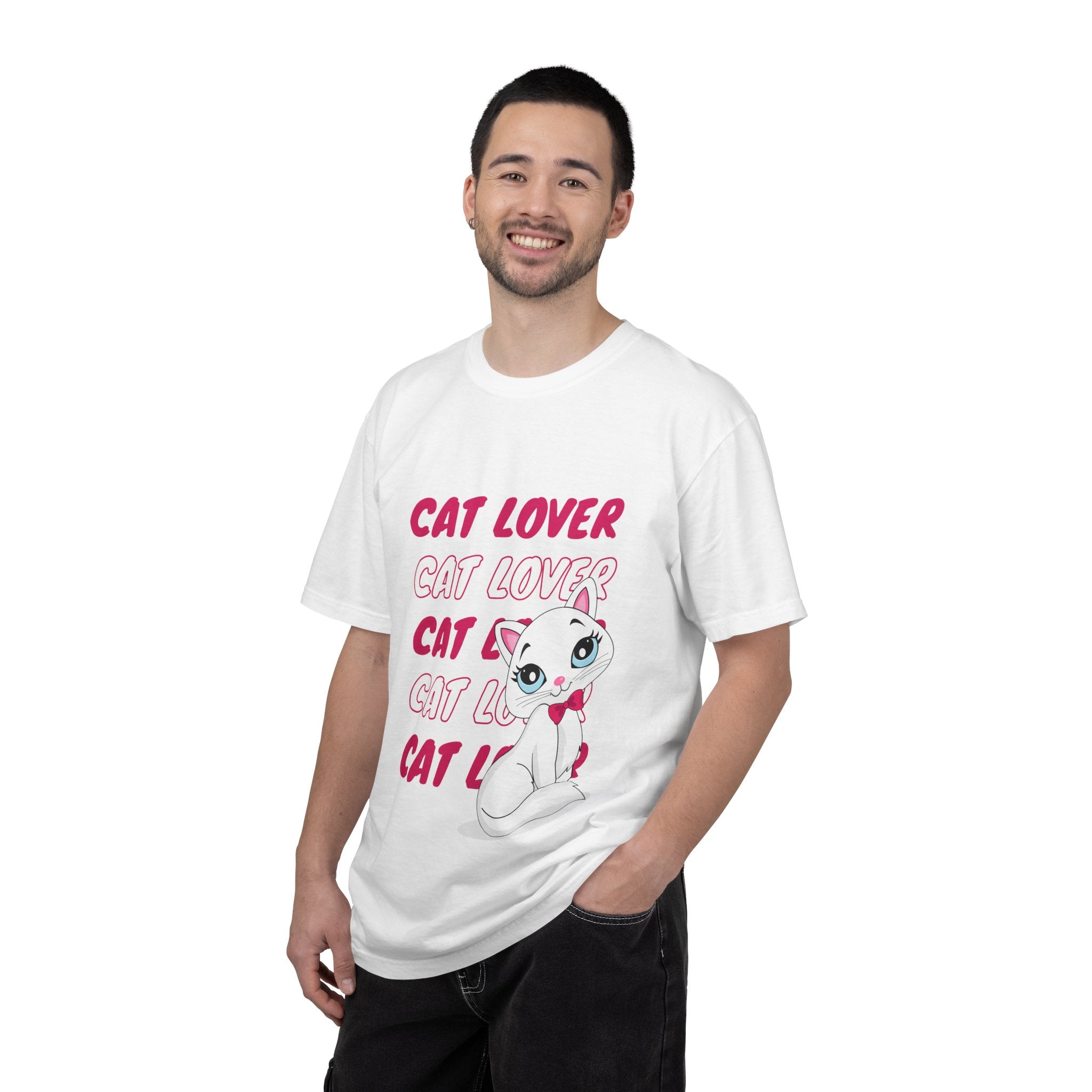 Cat Lover T-Shirt — Cute White Kitten Graphic Tee for Cat Moms & Fans