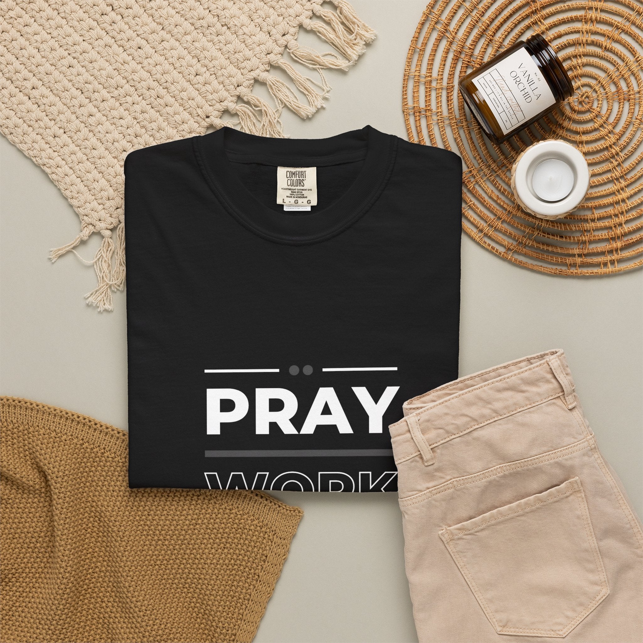 Pray Work Trust God T-Shirt