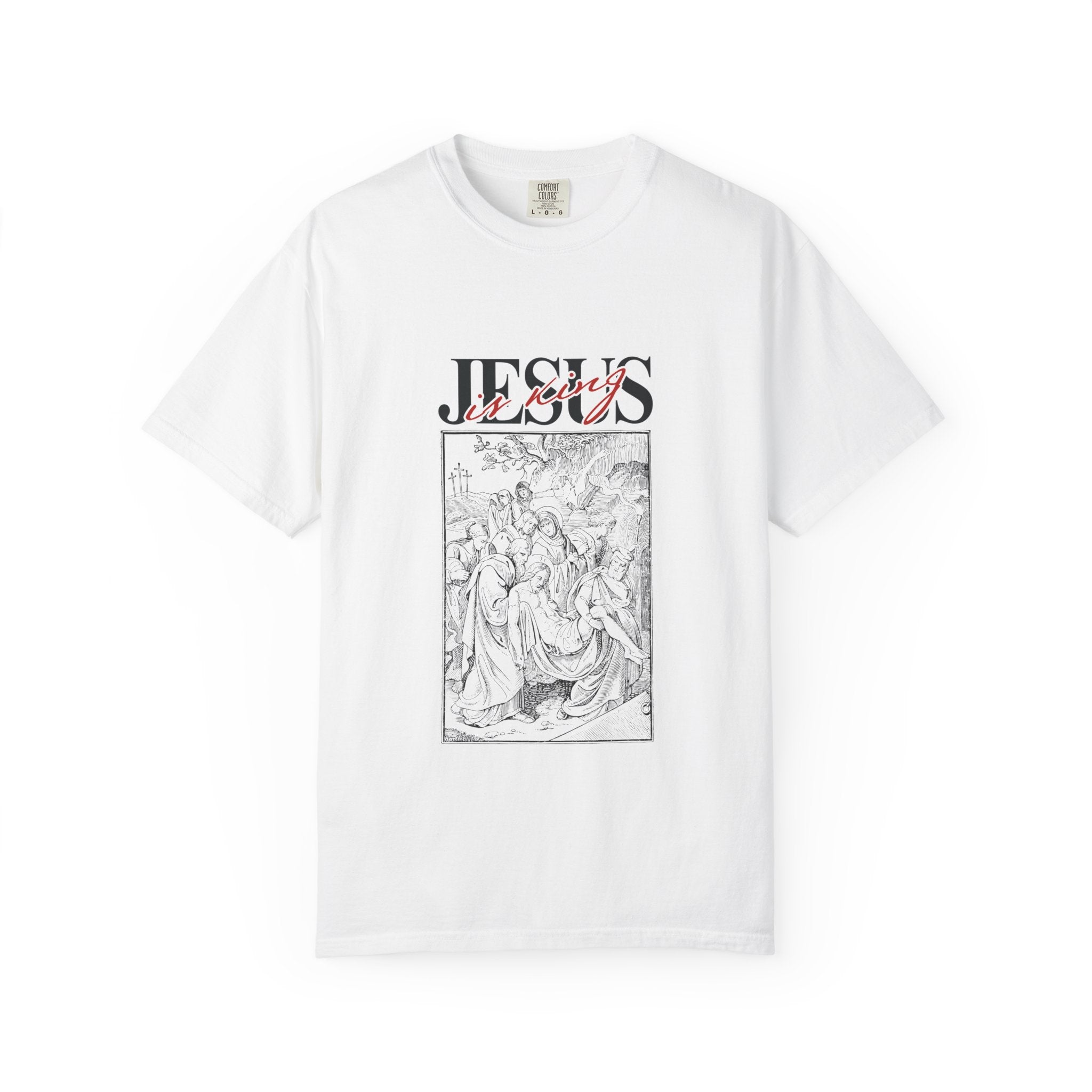Jesus Sketch Graphic T-Shirt — Vintage Bible Art Faith Tee