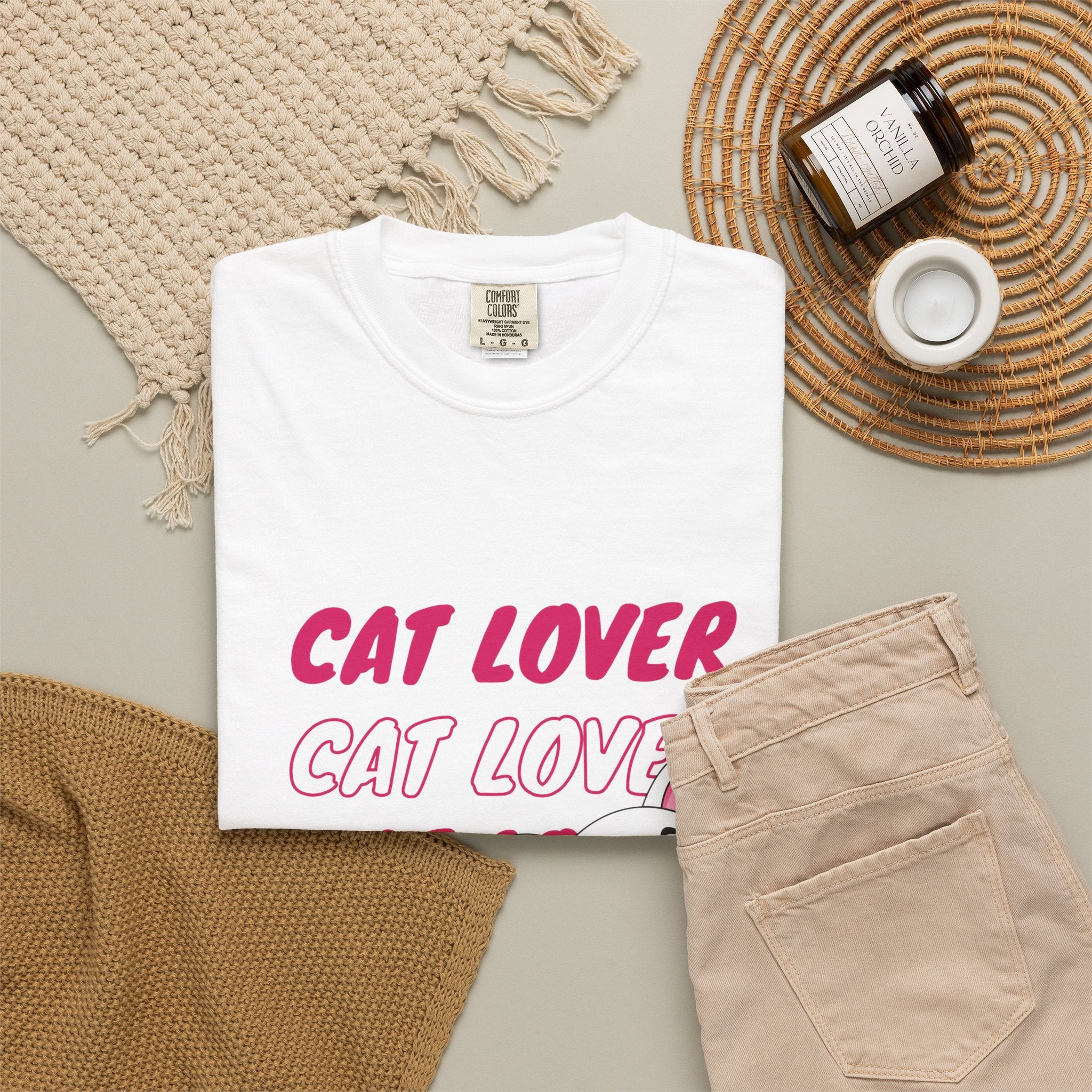 Cat Lover T-Shirt — Cute White Kitten Graphic Tee for Cat Moms & Fans