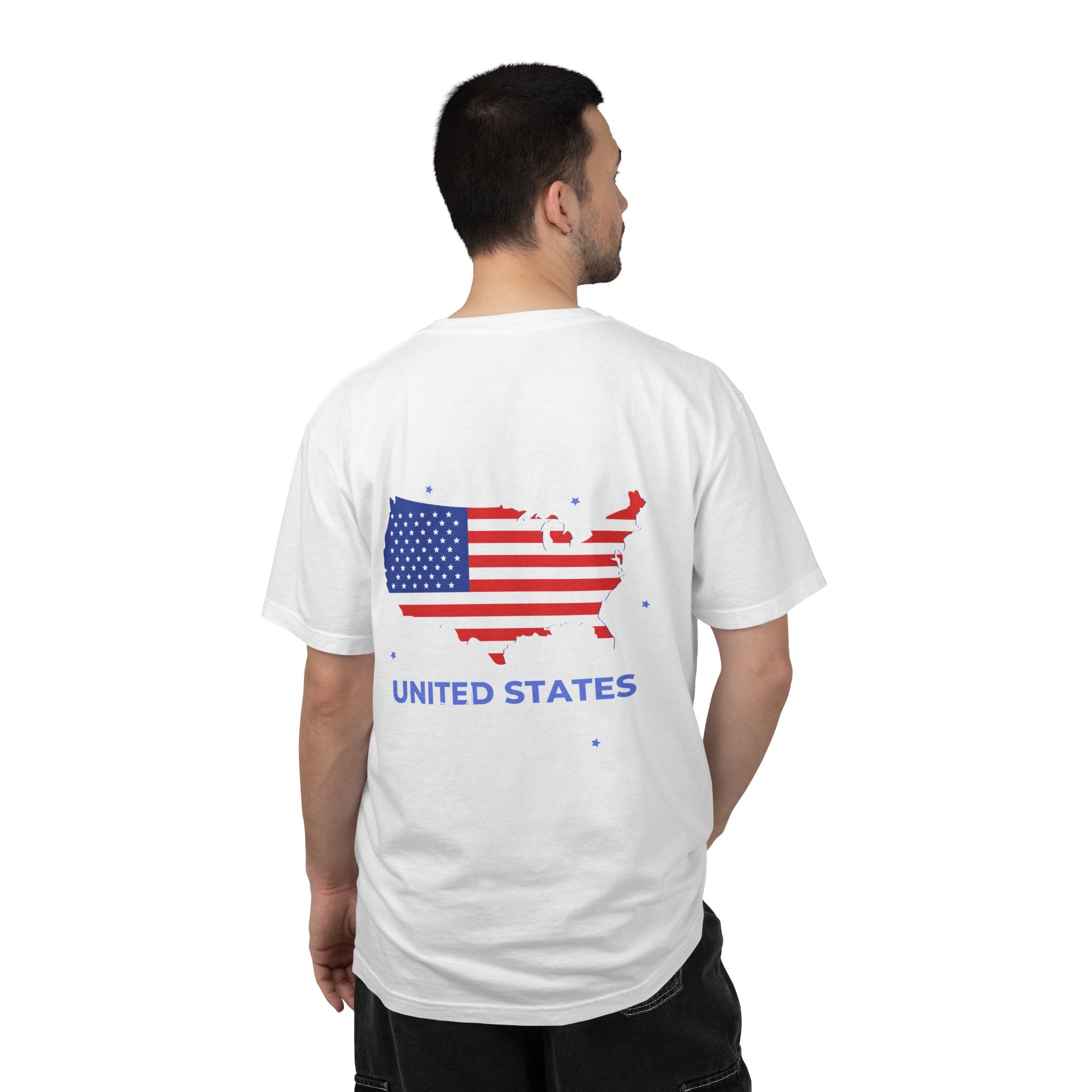 United States Flag Map T-Shirt — Patriotic USA Graphic Tee for 4th of July