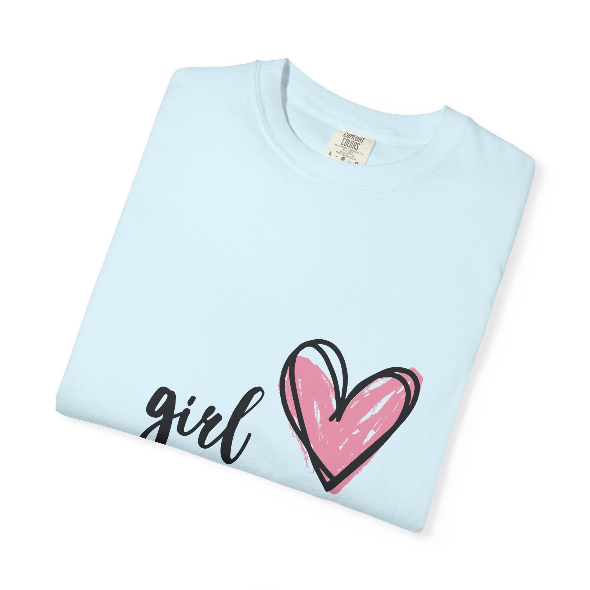 Girl Mom T-Shirt — Pink Heart Mom Shirt for New & Proud Mothers