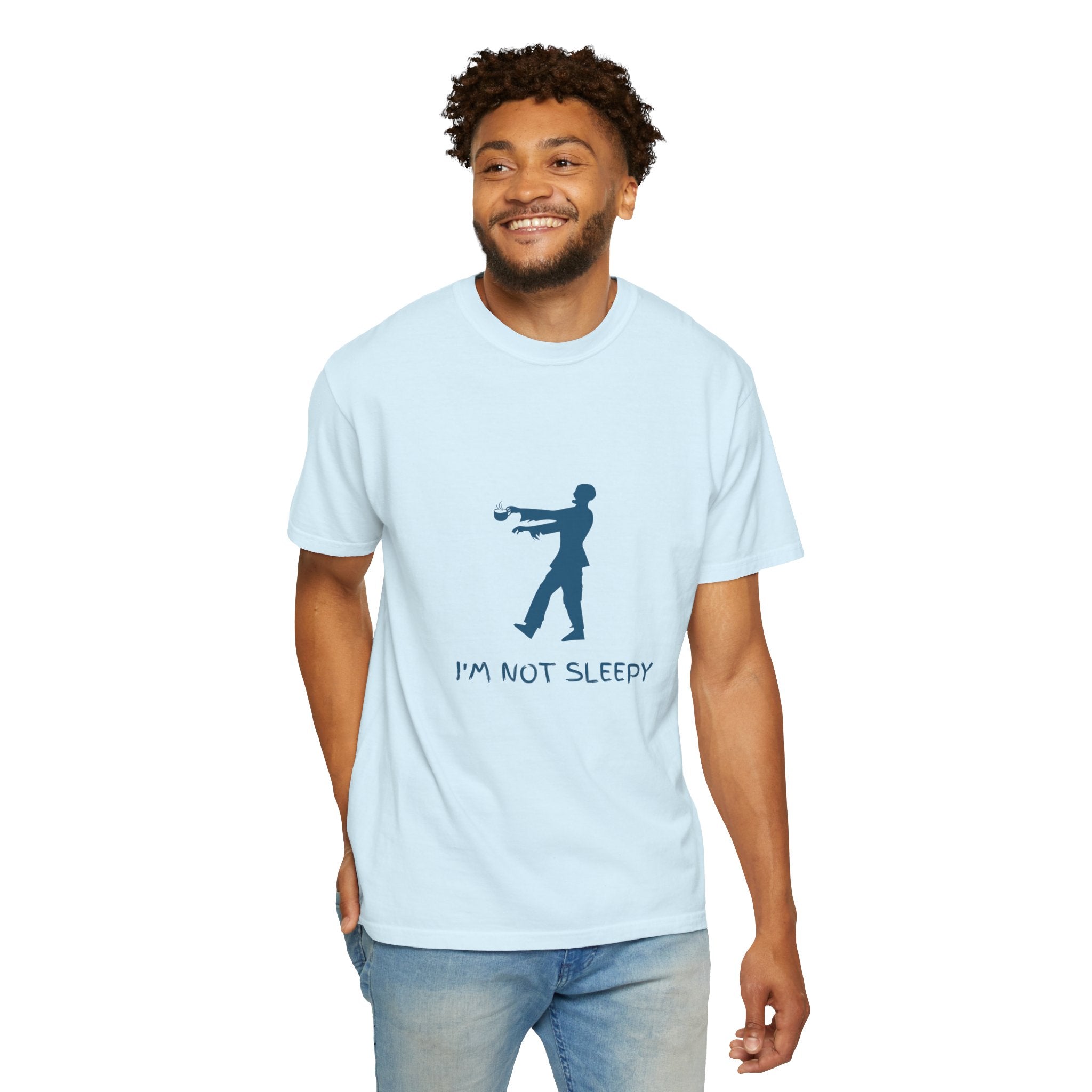 Zombie Silhouette T-Shirt — "I’m Not Sleepy" Funny Halloween Tee