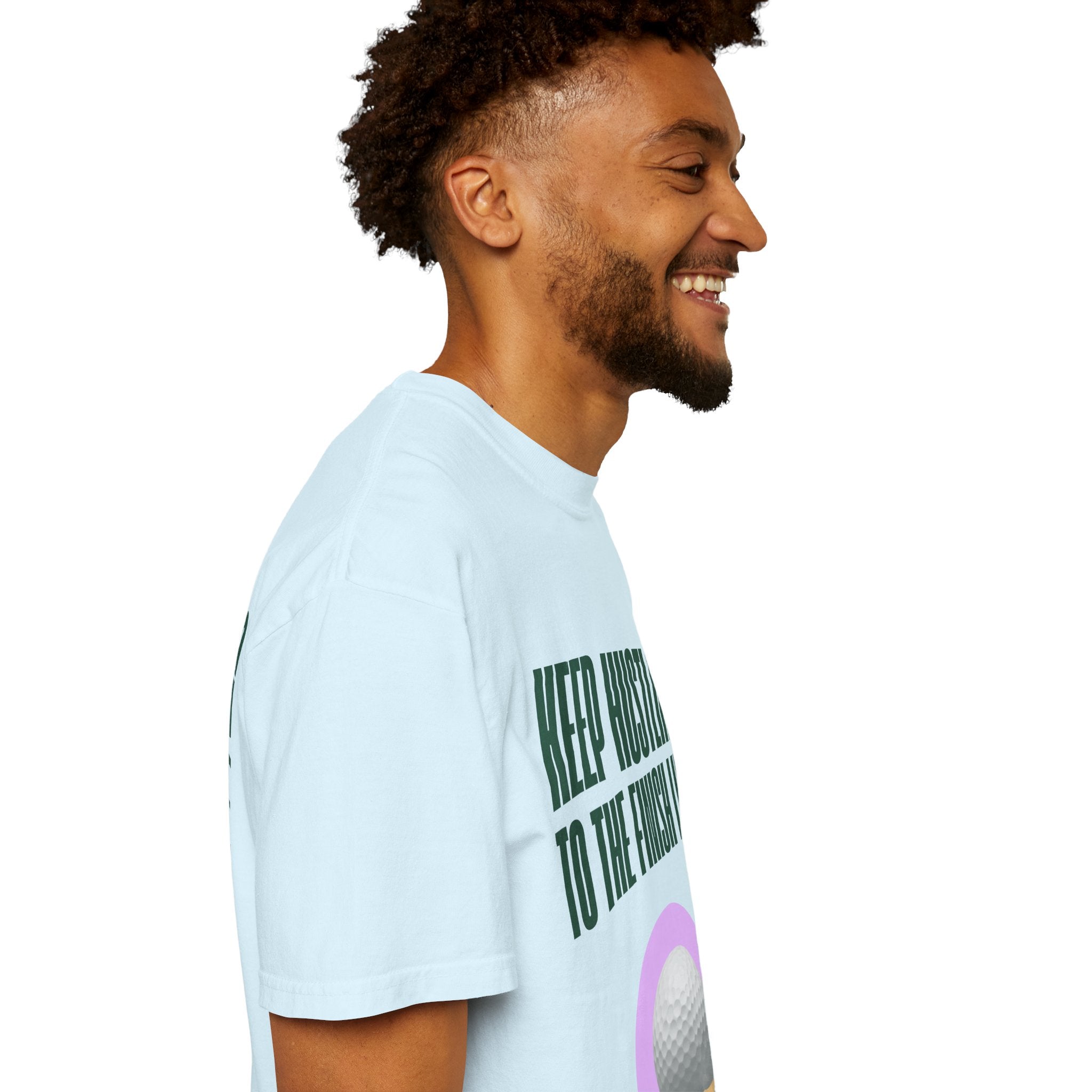 Keep Hustling to the Finish Line Golf T‑Shirt