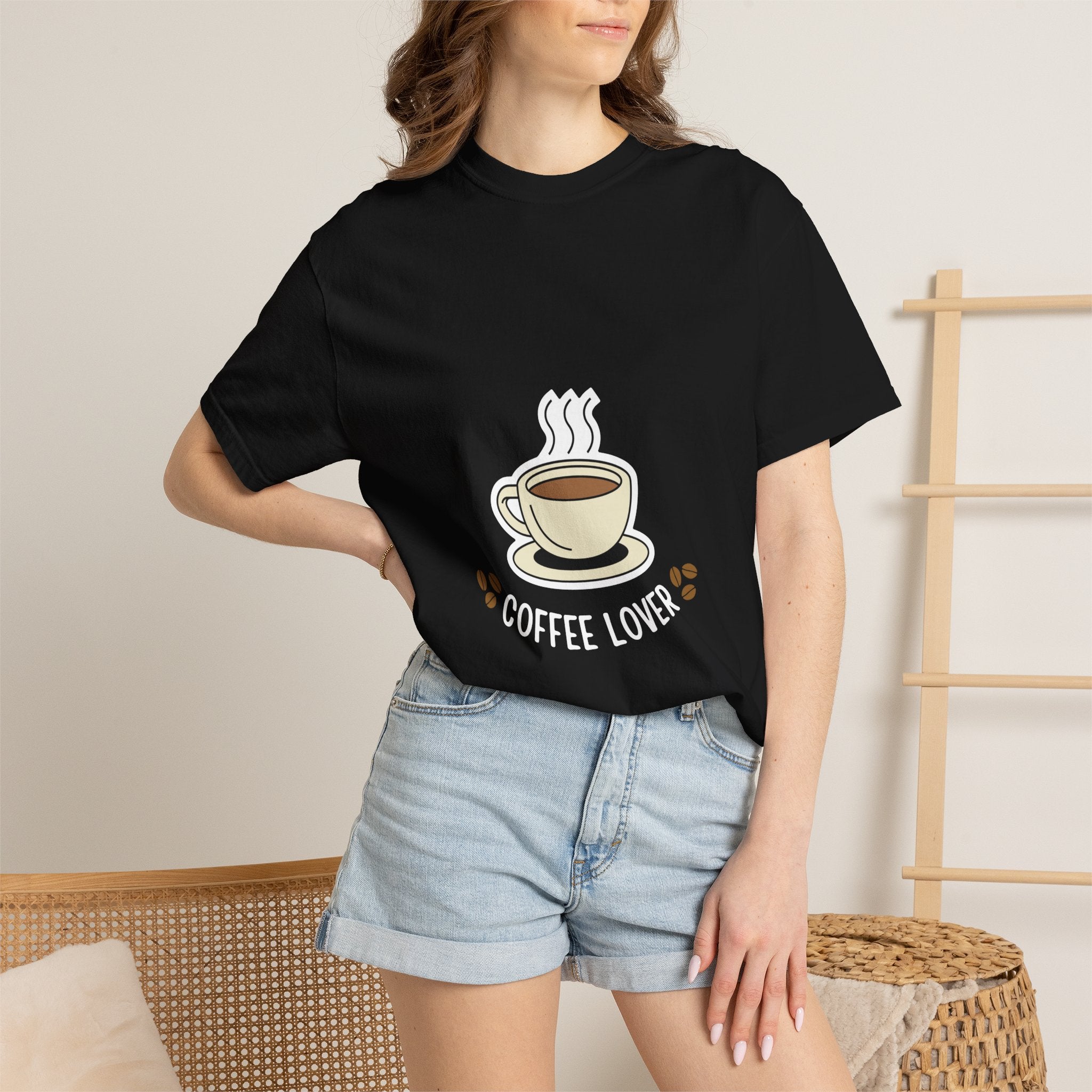 Coffee Lover T-Shirt — Cute Steaming Cup Graphic Tee for Coffee Fans