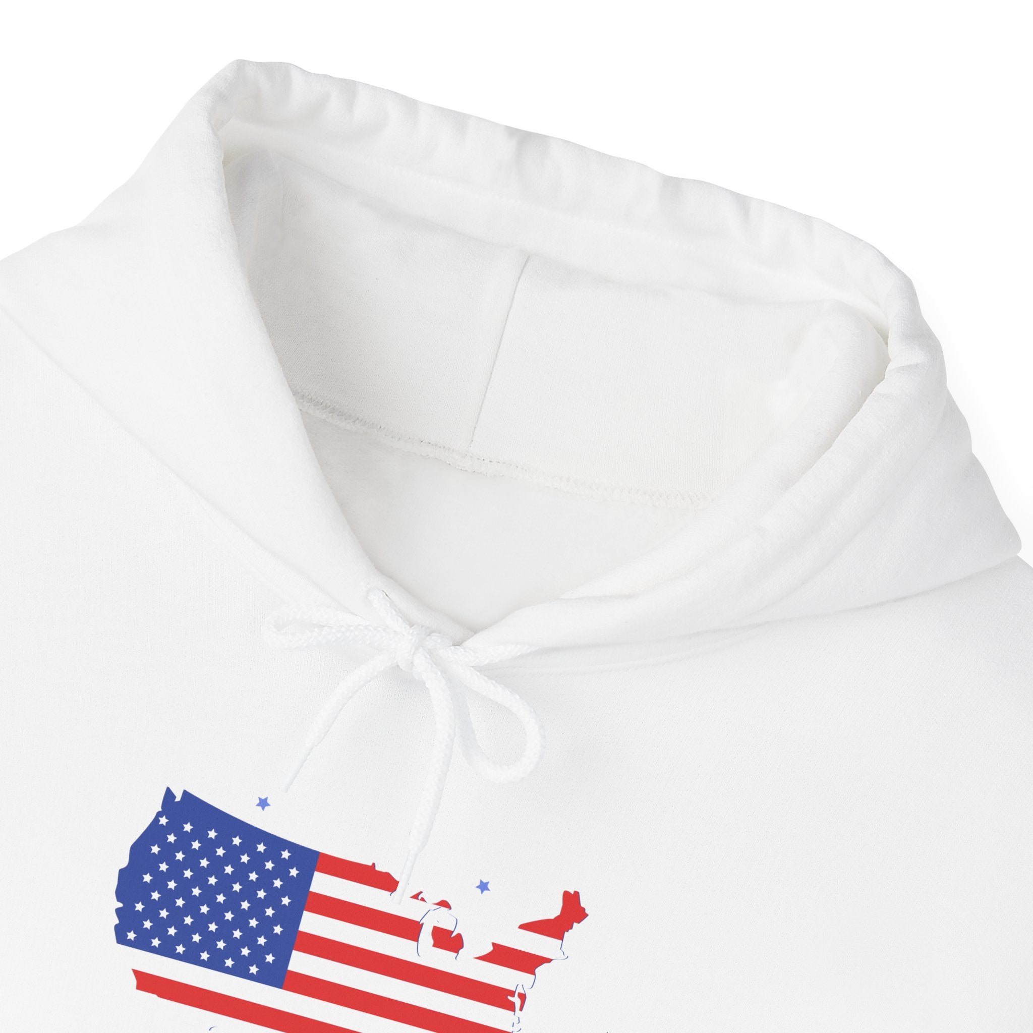 United States Flag Map Hoodie - Patriotic USA Map Sweatshirt