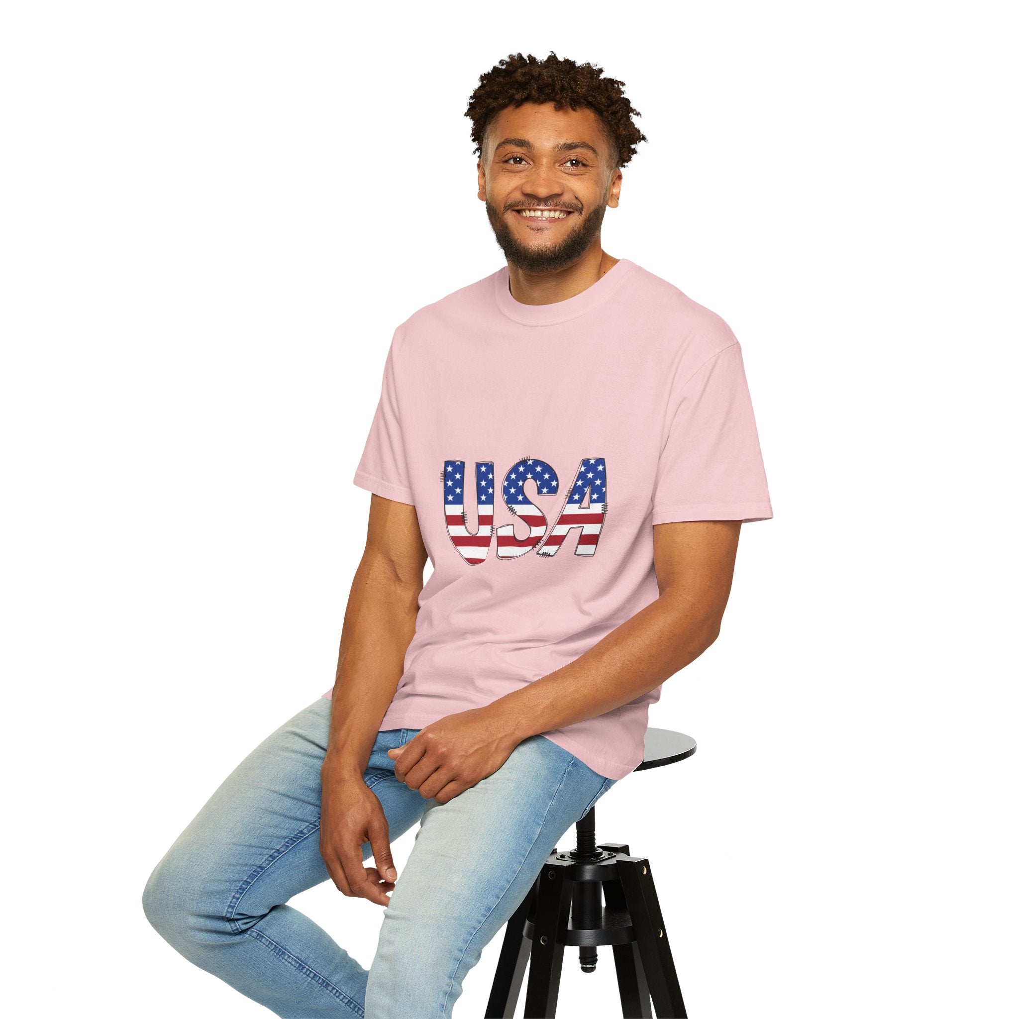 USA Flag Graphic T-Shirt — Patriotic Fourth of July Tee