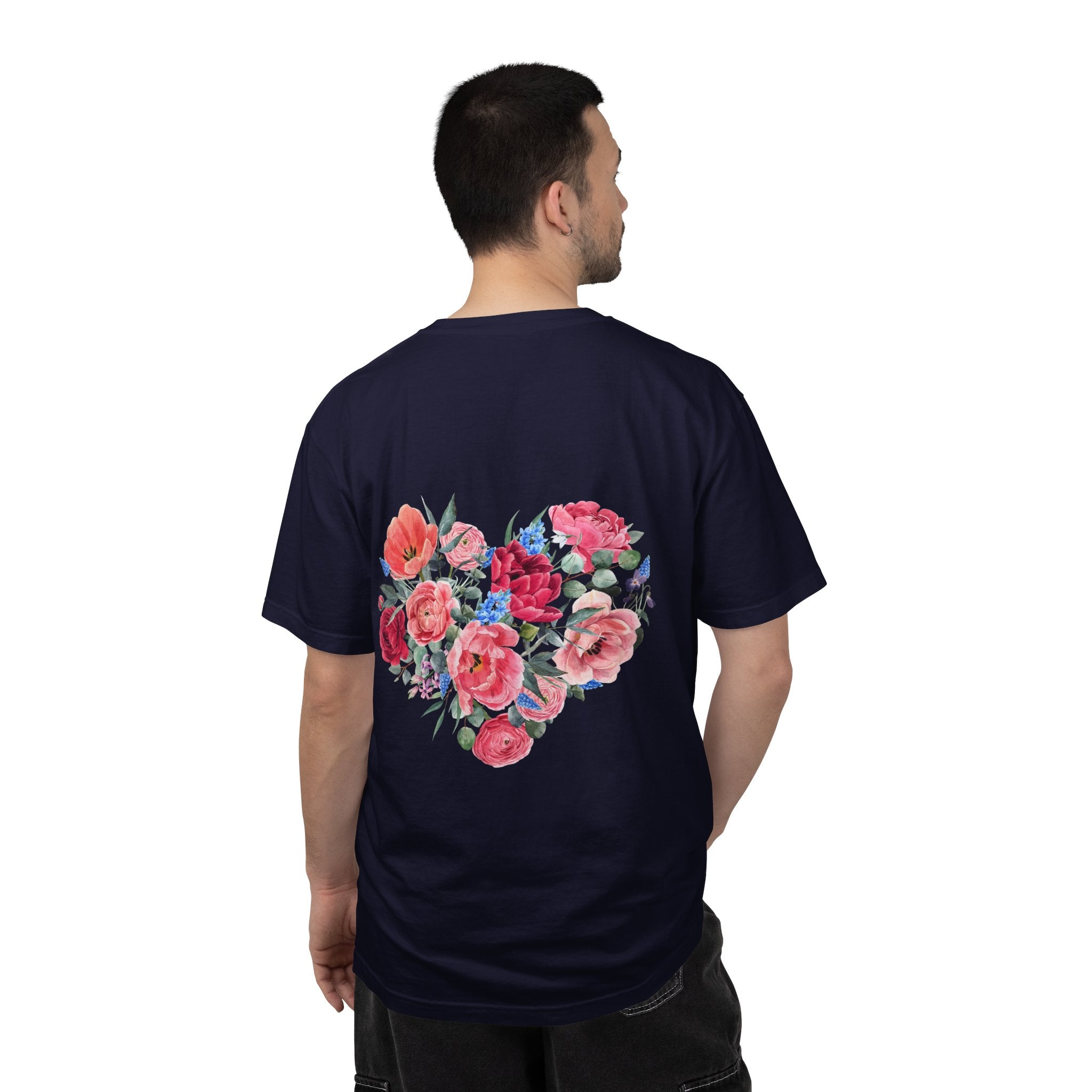 Floral Heart T-Shirt – Watercolor Rose Heart Graphic Tee (Valentine’s Day, Mother's Day)