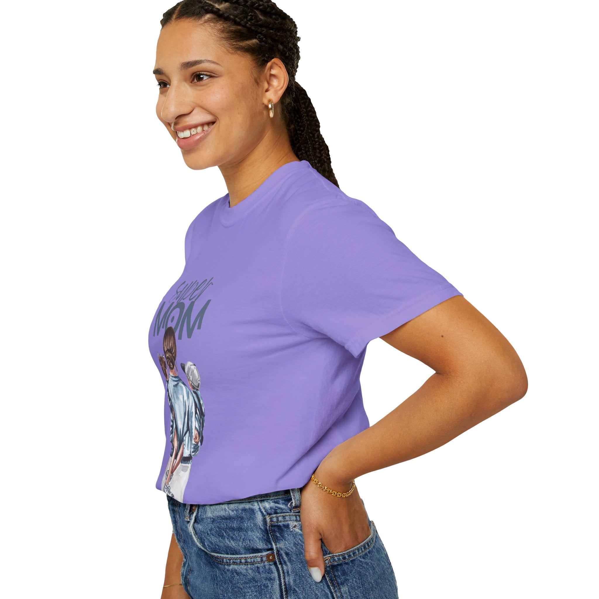 Super Mom T-Shirt — Mom with Kids Graphic Tee | Mother's Day Gift