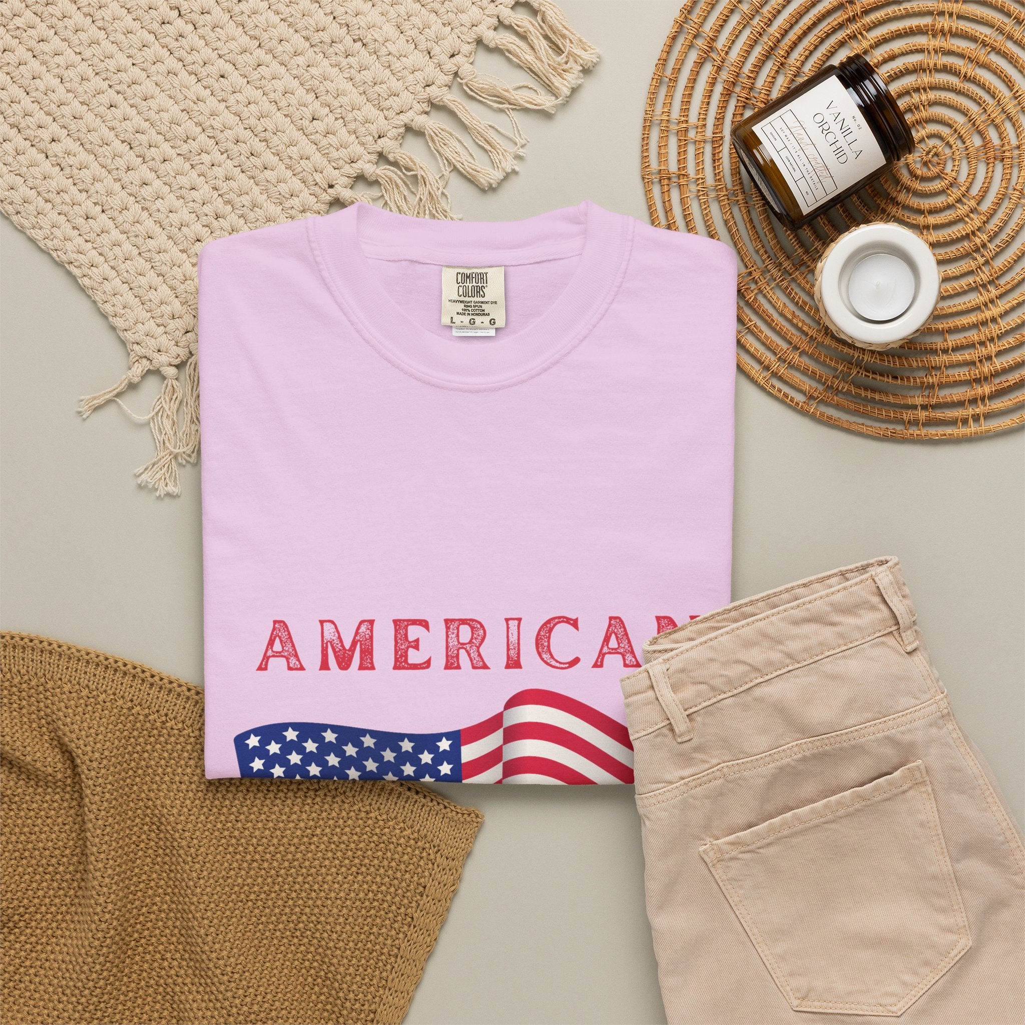 American Dream T-Shirt — Vintage Flag Graphic Tee for 4th of July & Patriotic Celebrations