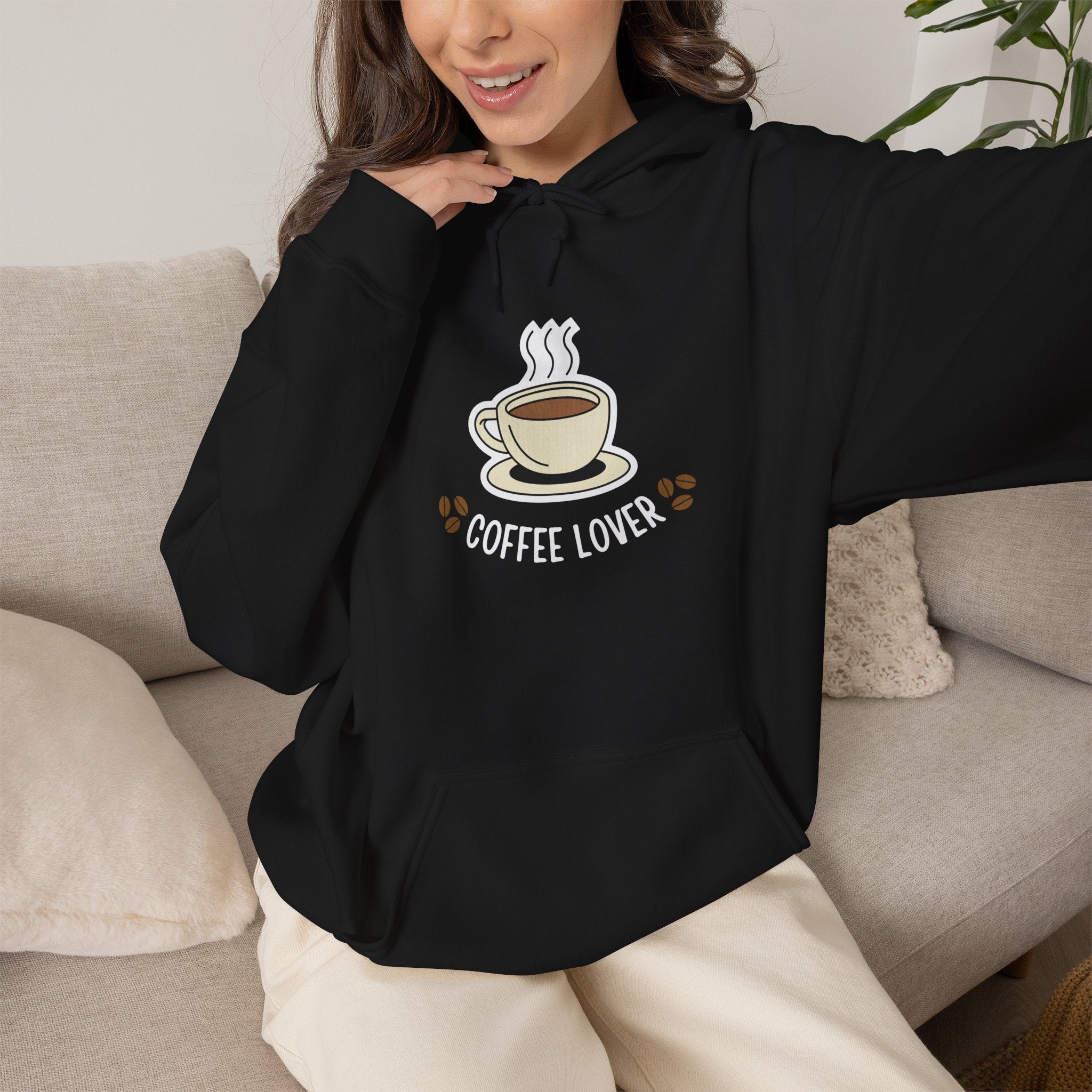 Coffee Lover Hoodie — Cute Steaming Cup Graphic Sweatshirt