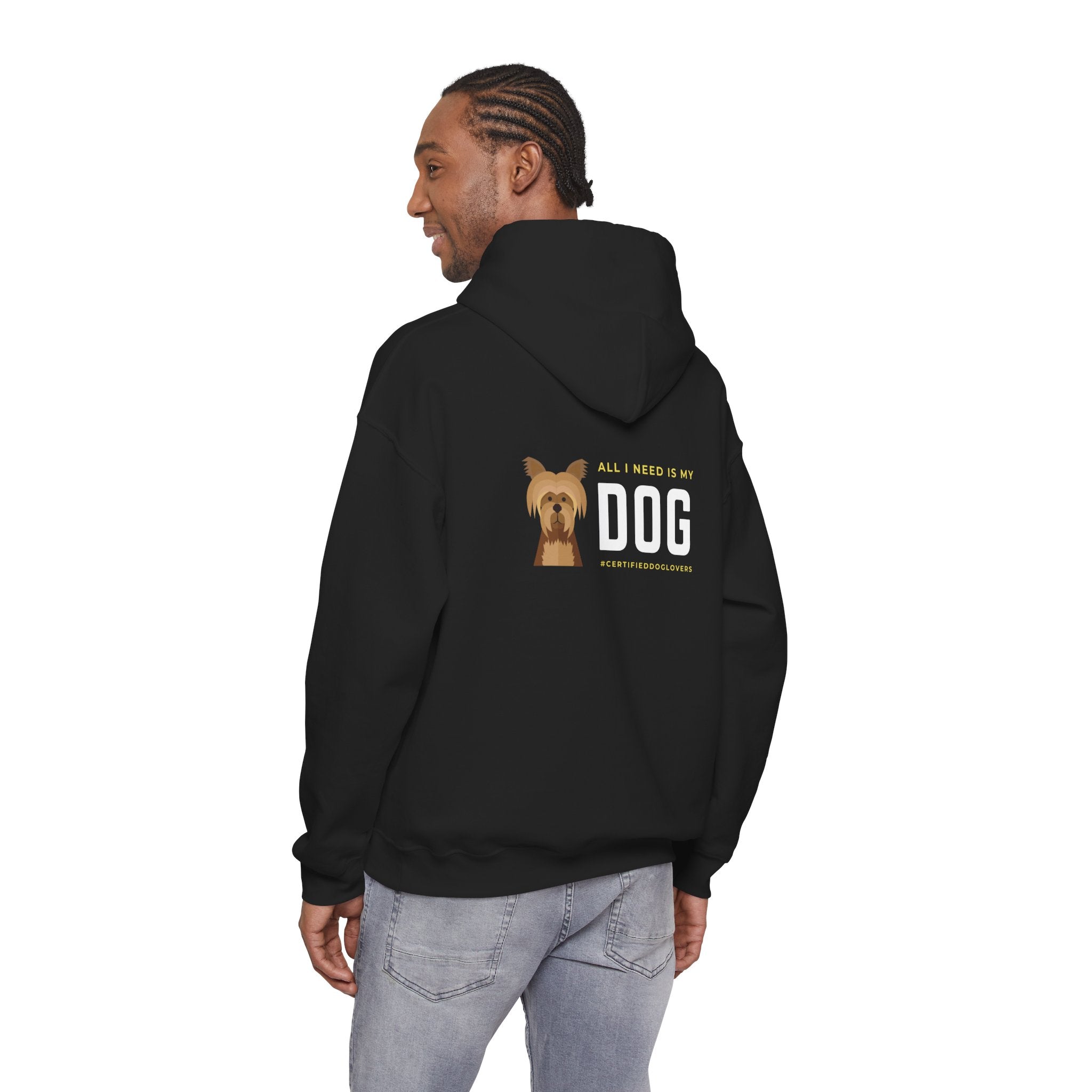 Dog Lover Hoodie - "All I Need Is My Dog" Graphic Sweatshirt