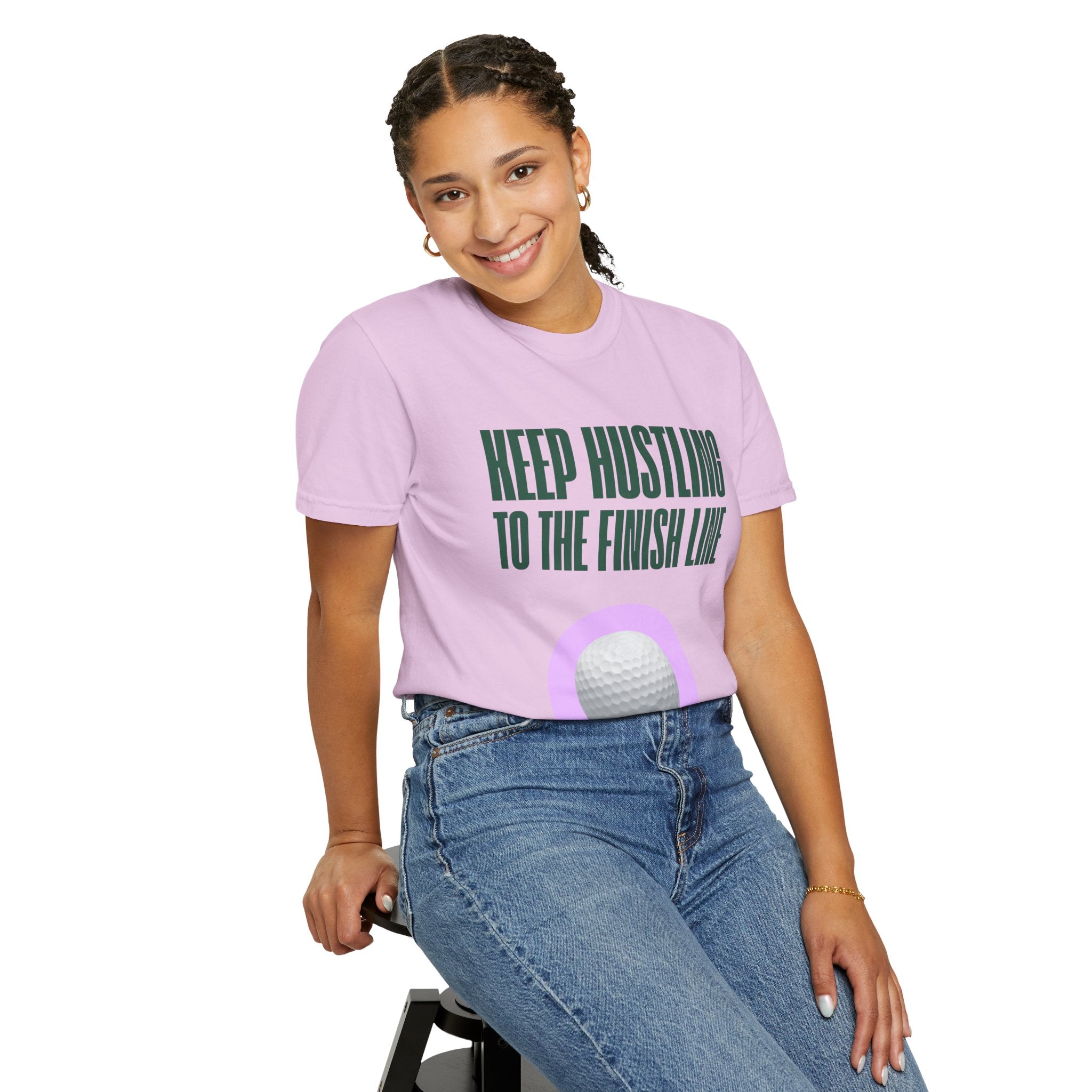 Keep Hustling to the Finish Line Golf T‑Shirt