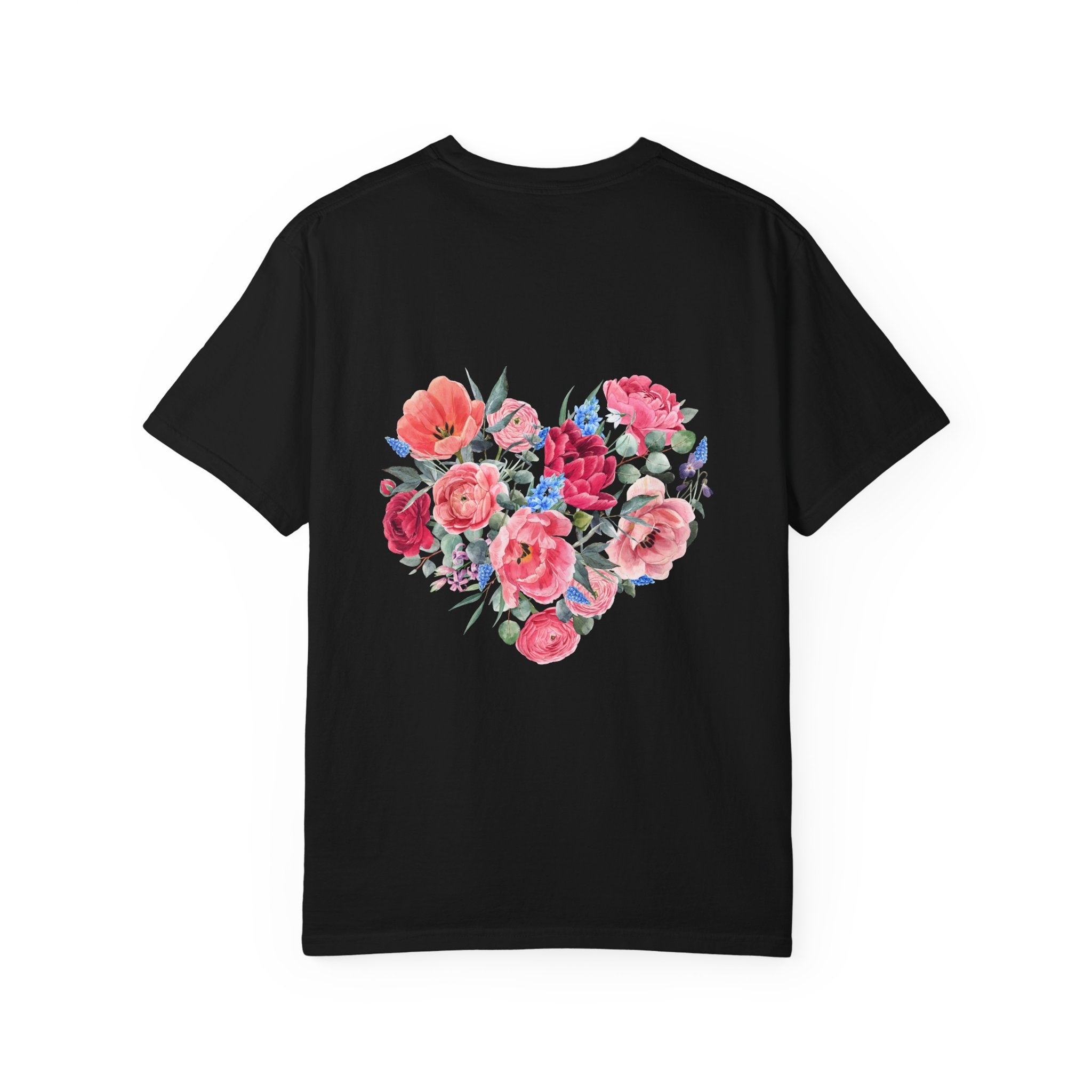 Floral Heart T-Shirt – Watercolor Rose Heart Graphic Tee (Valentine’s Day, Mother's Day)