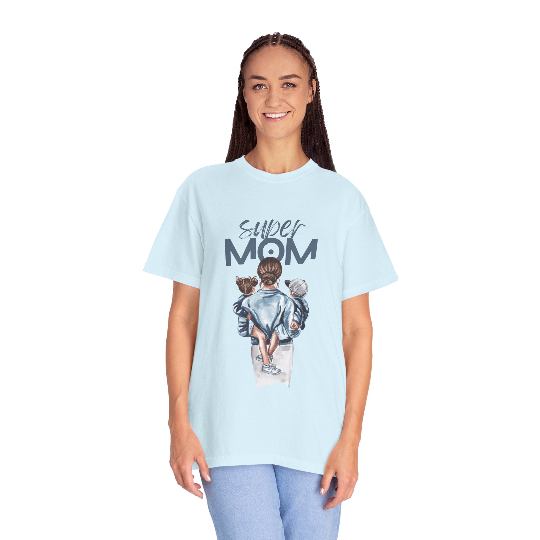 Super Mom T-Shirt — Mom with Kids Graphic Tee | Mother's Day Gift