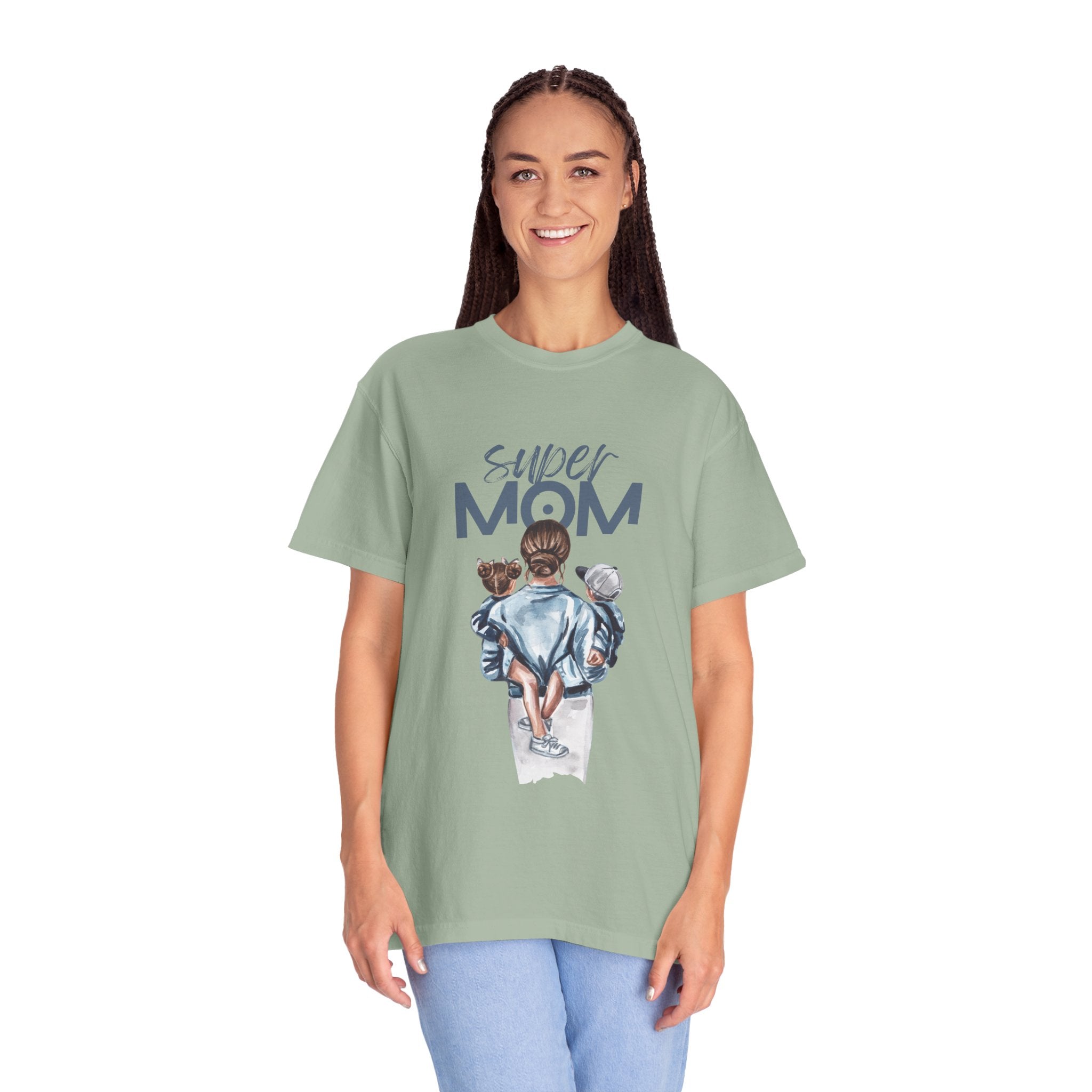 Super Mom T-Shirt — Mom with Kids Graphic Tee | Mother's Day Gift