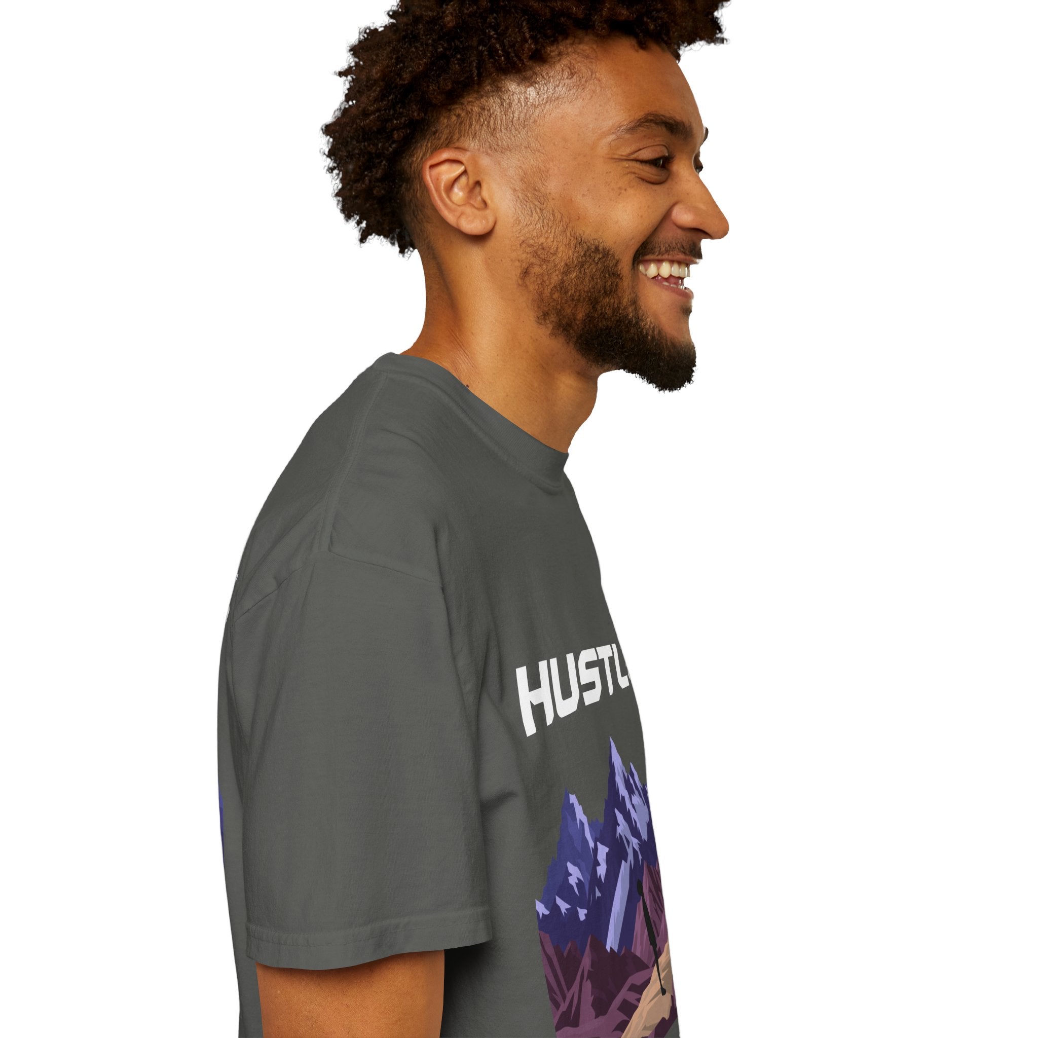Hustle Mountain T-Shirt — Adventure Motivational Graphic Tee