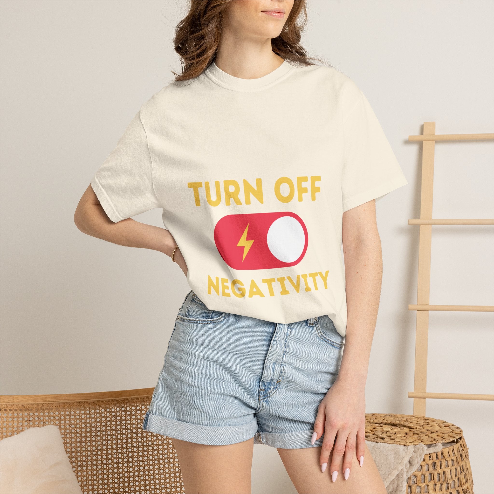 Turn Off Negativity T-Shirt — Positive Vibes Graphic Tee