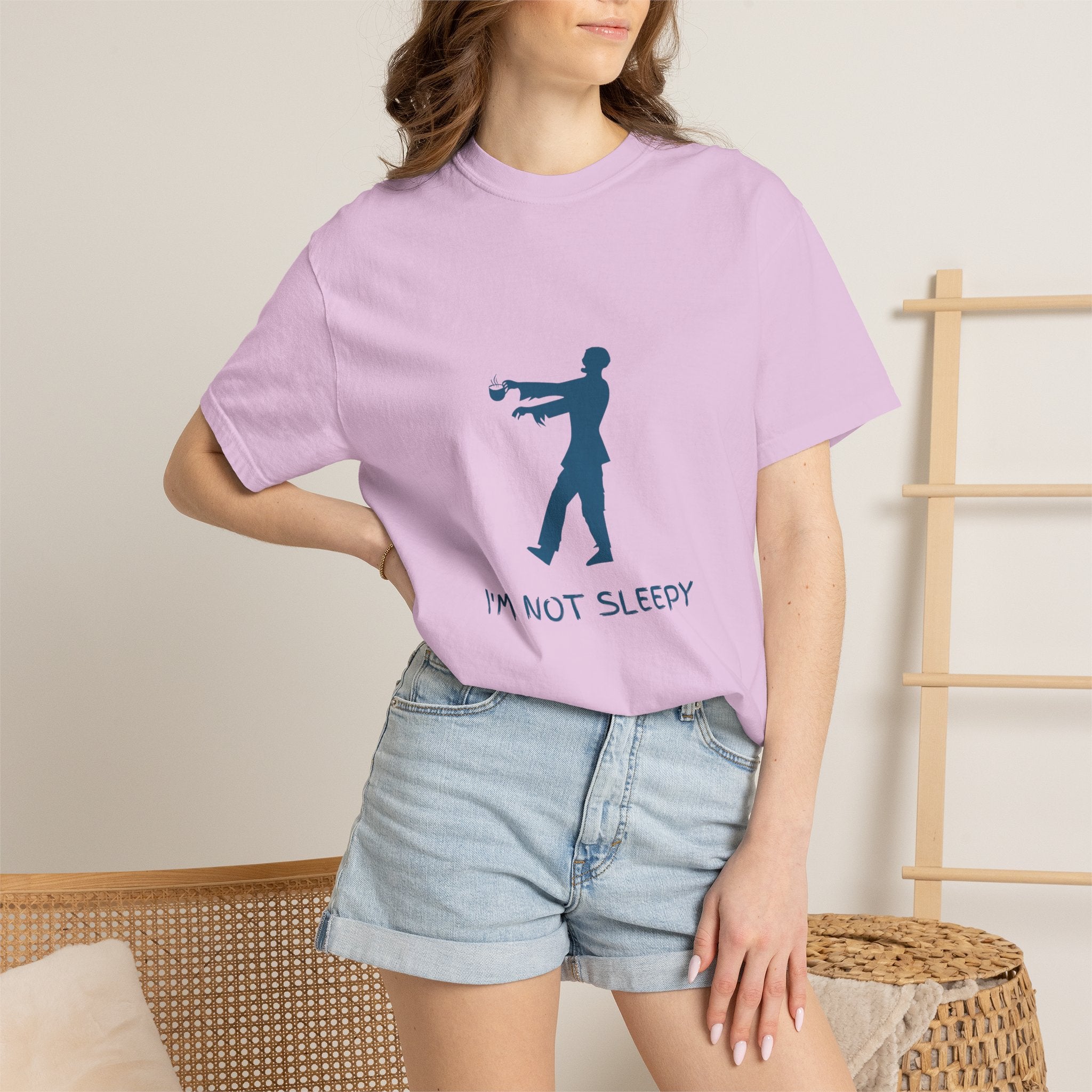 Zombie Silhouette T-Shirt — "I’m Not Sleepy" Funny Halloween Tee