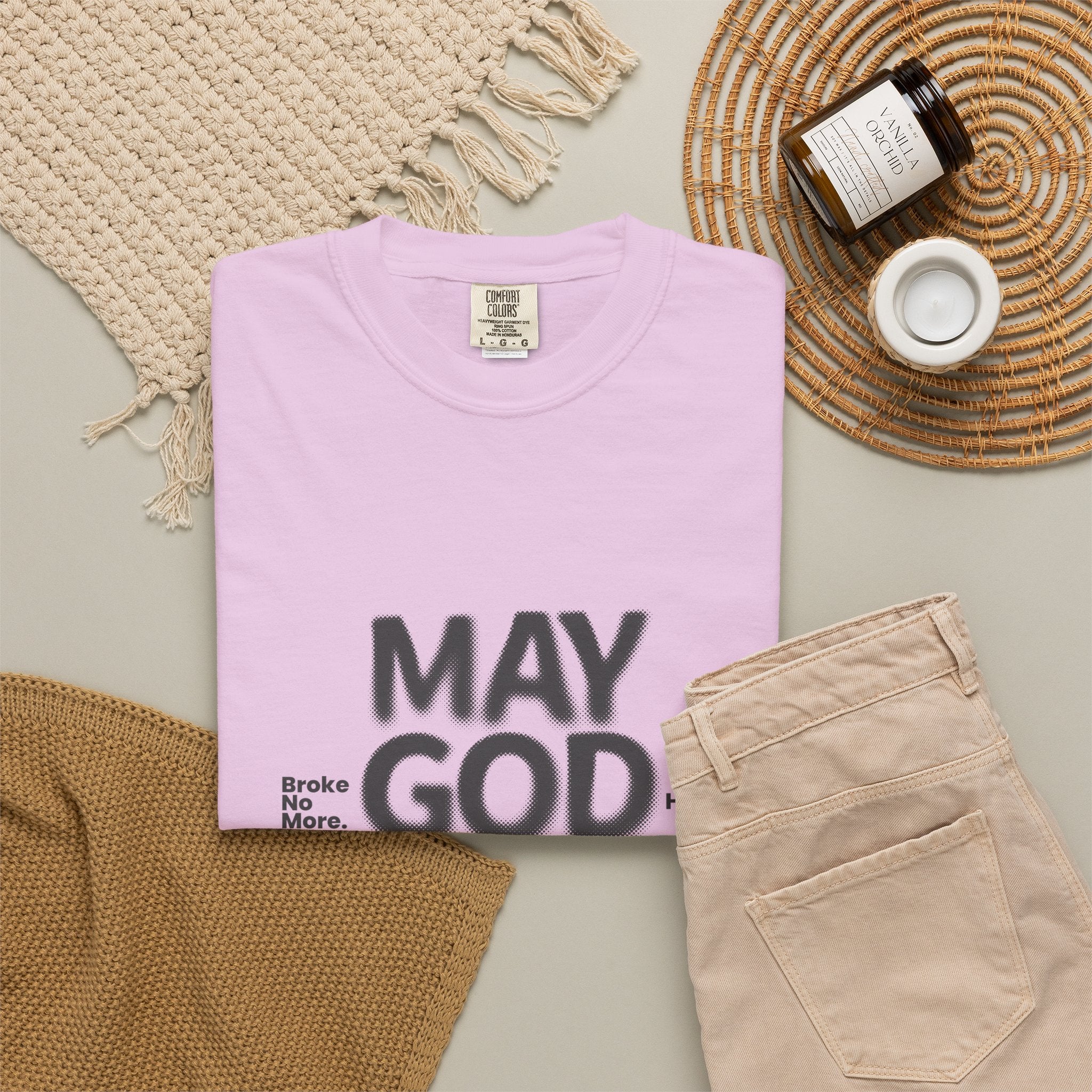 May God Bless You T-Shirt — Graphic Prayer Tee with Dollar Sign Design