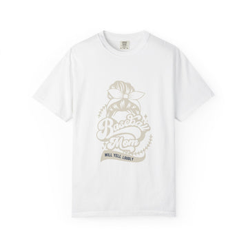 Baseball Mom T-Shirt — 'Baseball Mom Will Yell Loudly' Graphic Tee