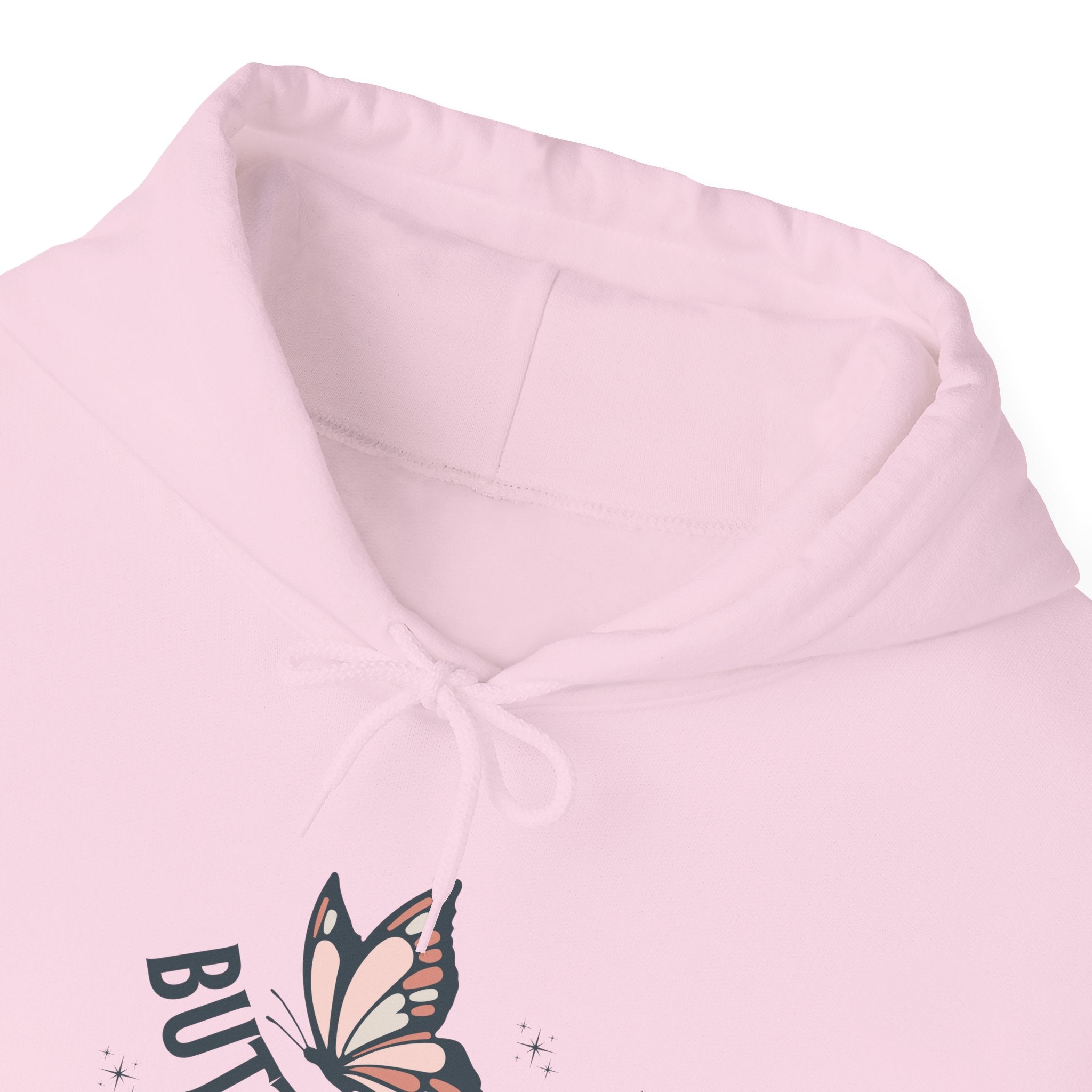 Butterfly Hoodie — Floral Pink Butterfly Graphic Pullover