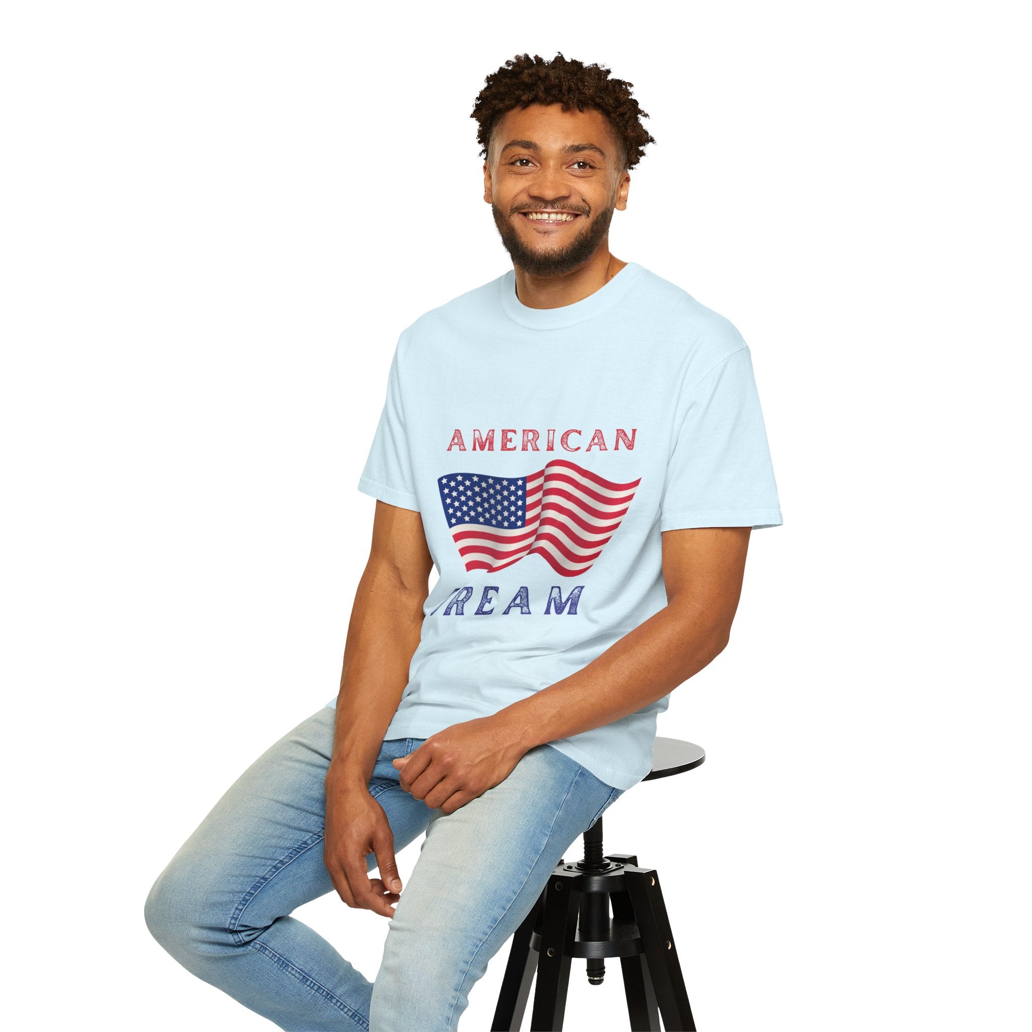 American Dream T-Shirt — Vintage Flag Graphic Tee for 4th of July & Patriotic Celebrations