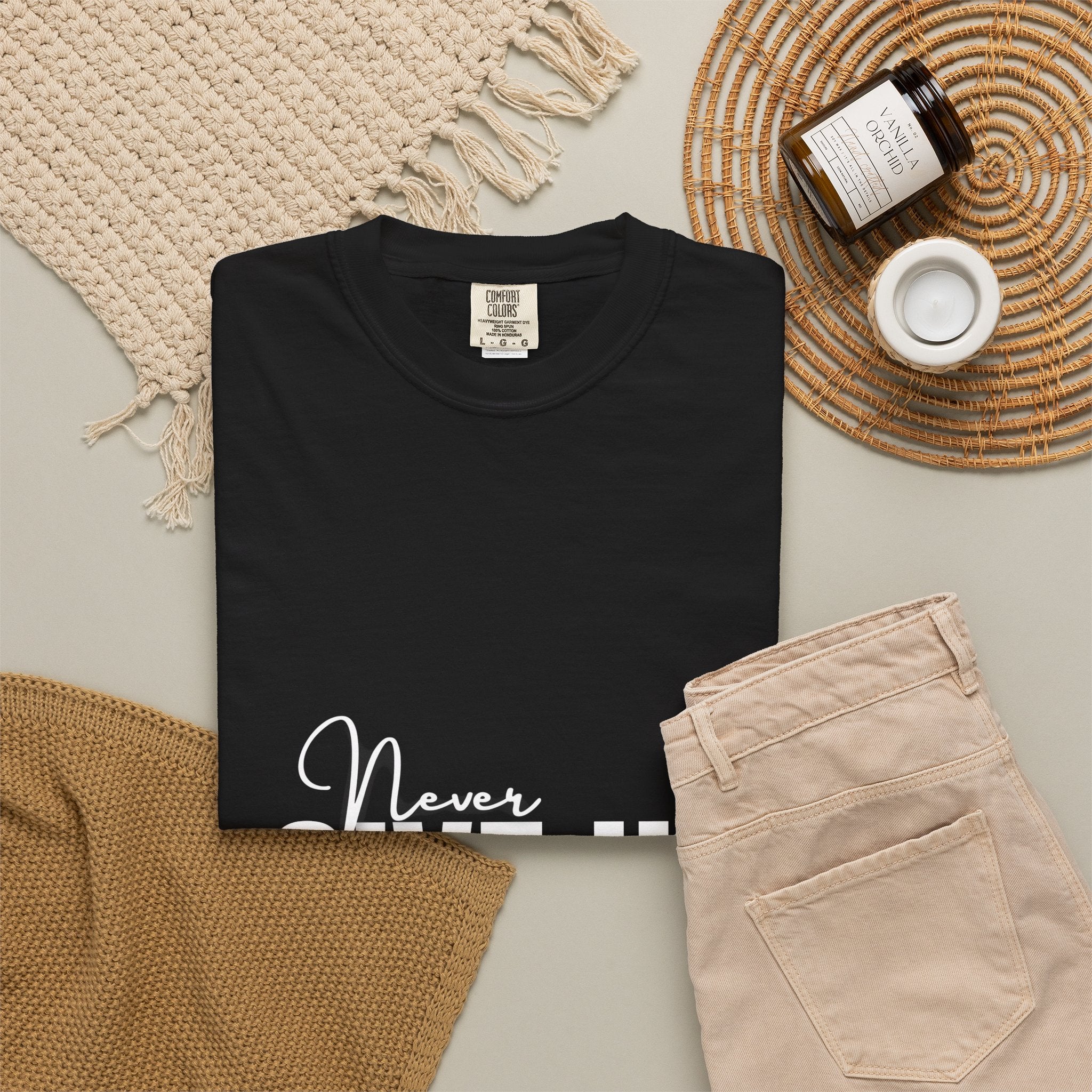 Never Give Up T-Shirt — Motivational Graphic Tee