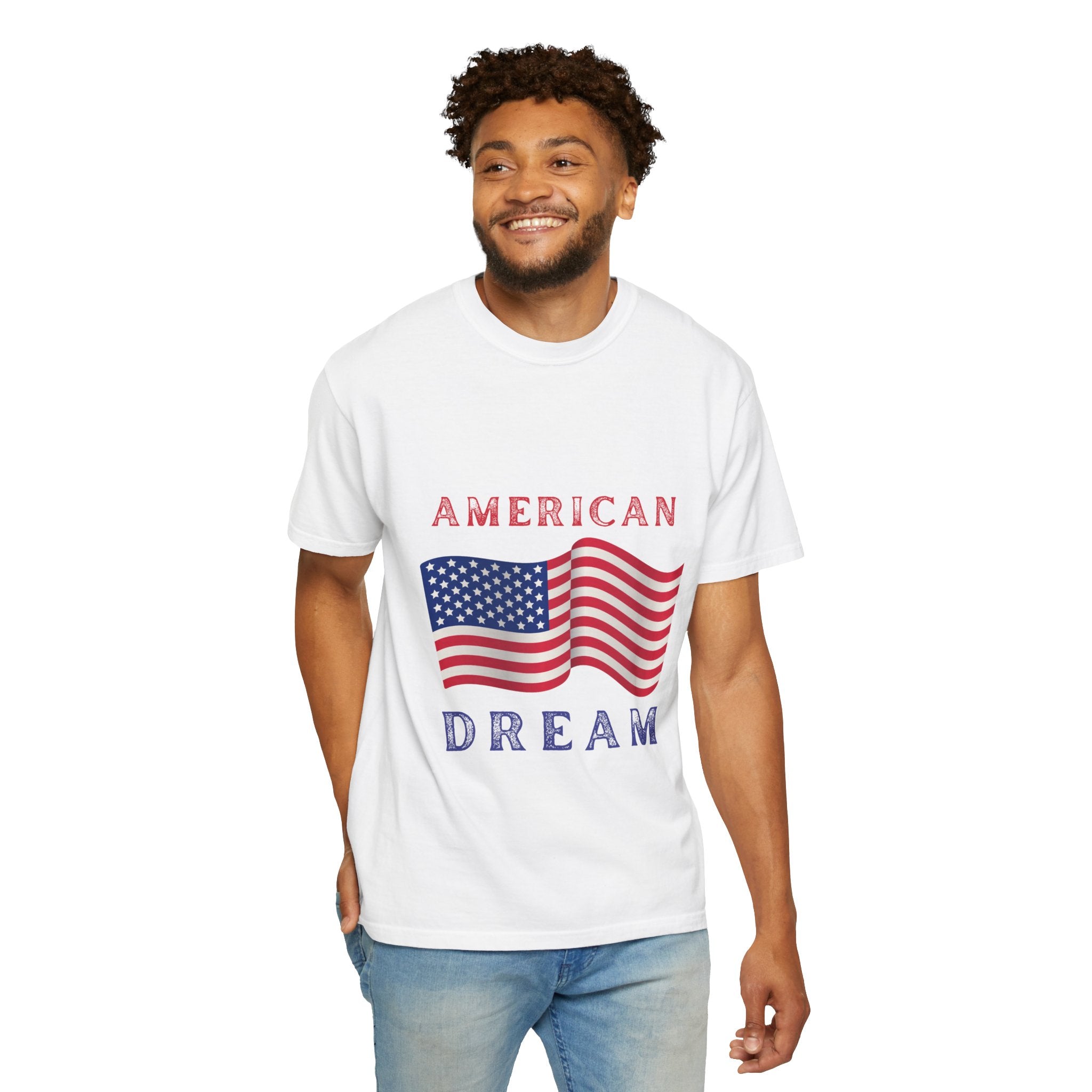 American Dream T-Shirt — Vintage Flag Graphic Tee for 4th of July & Patriotic Celebrations