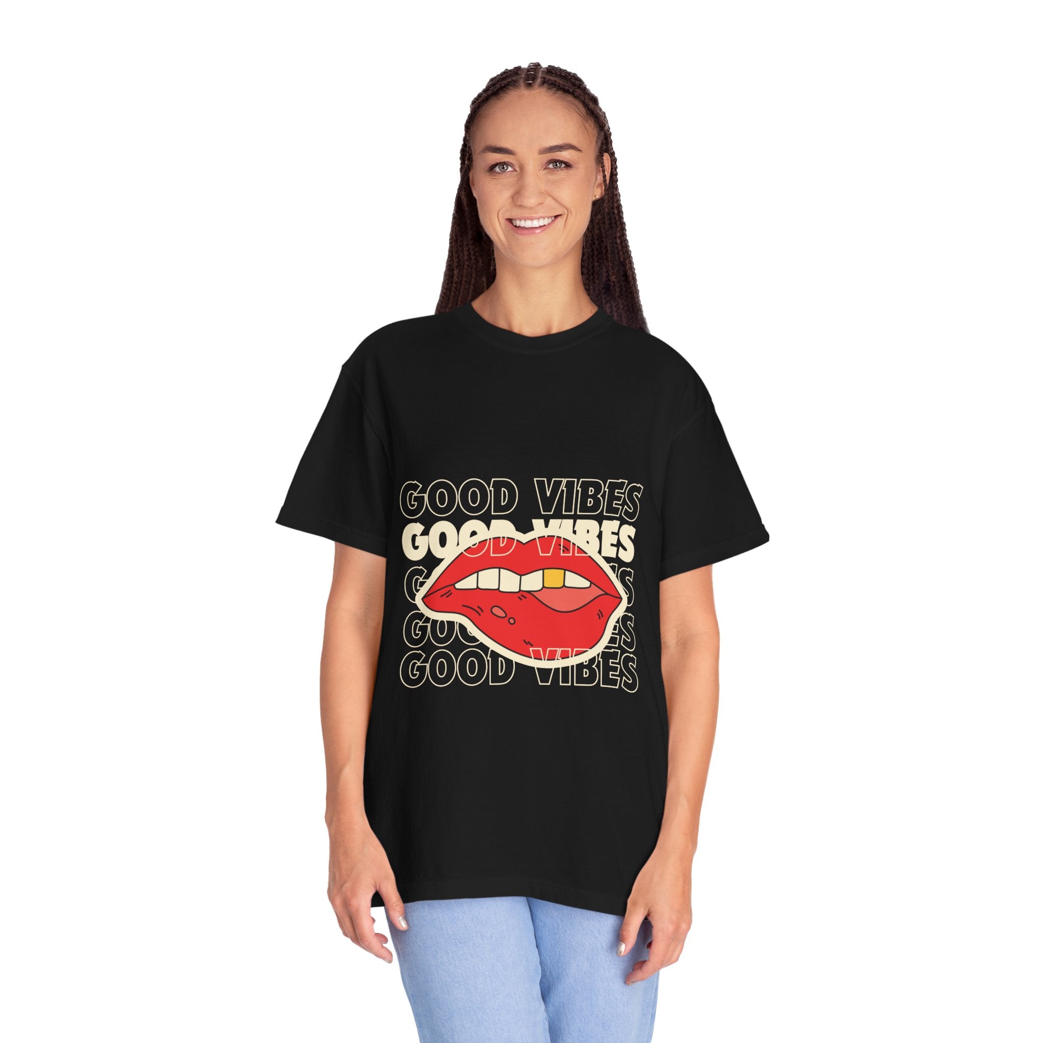 Good Vibes Lip Graphic T-Shirt