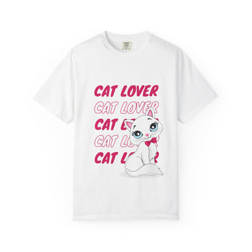 Cat Lover T-Shirt — Cute White Kitten Graphic Tee for Cat Moms & Fans
