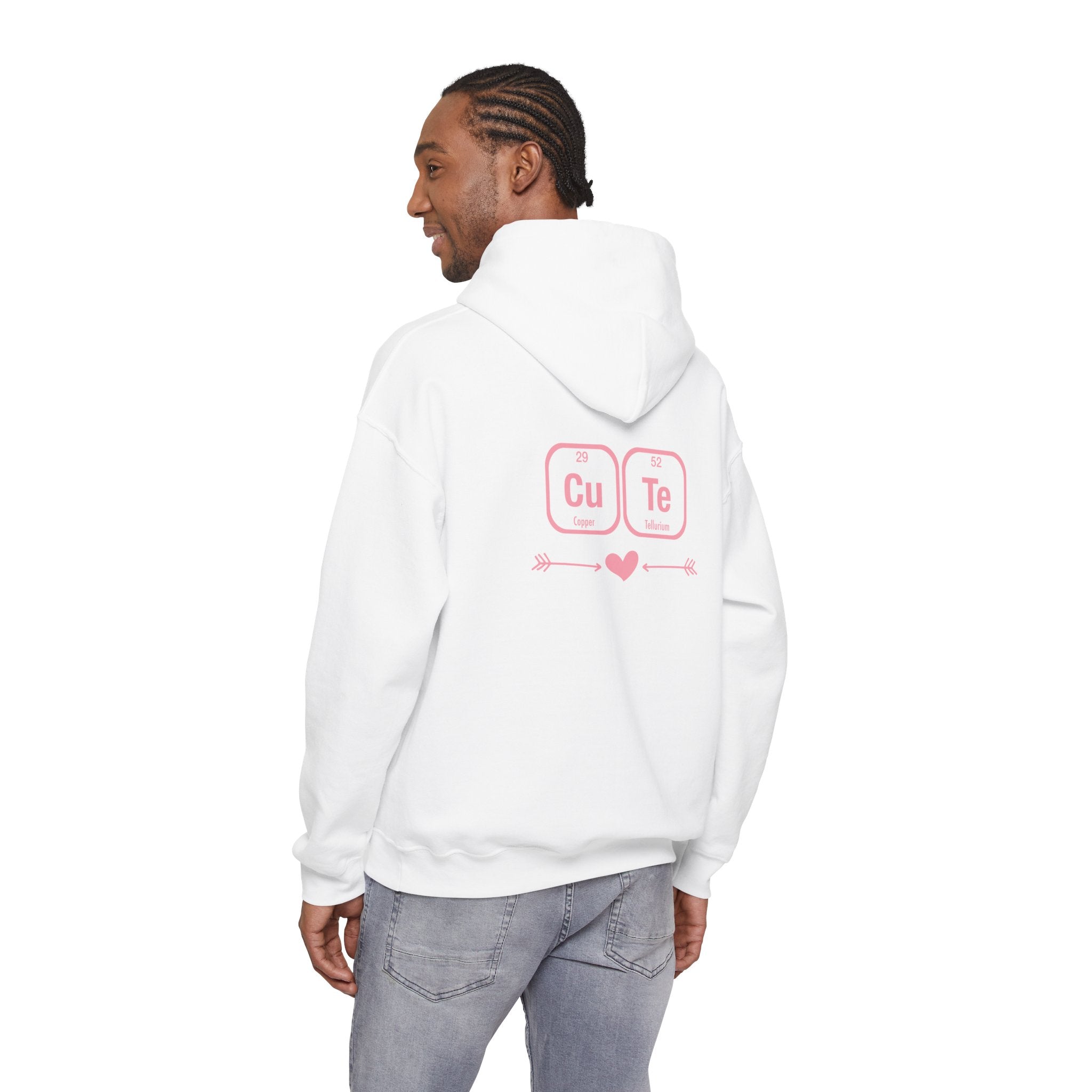 Cute Chemistry Hoodie – "Cu Te" Element Symbols Valentine Pullover