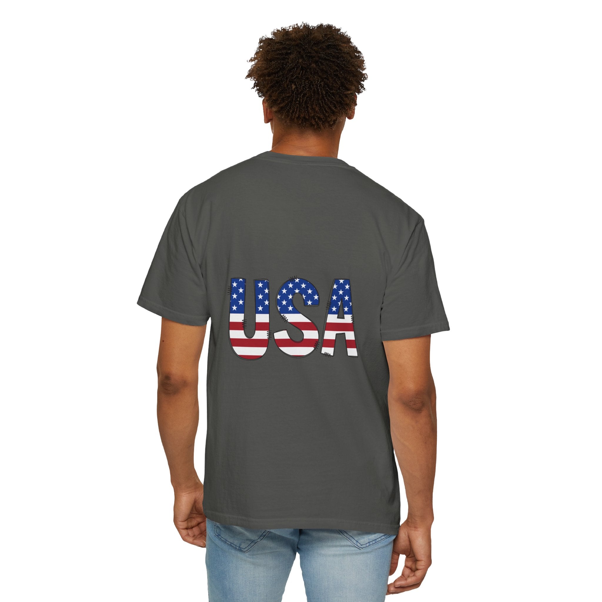USA Flag Graphic T-Shirt — Patriotic Fourth of July Tee