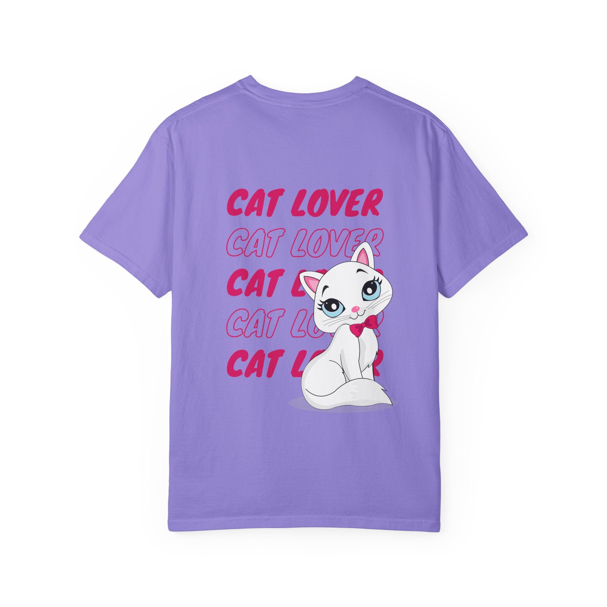 Cat Lover T-Shirt — Cute White Kitten Graphic Tee for Cat Moms & Fans