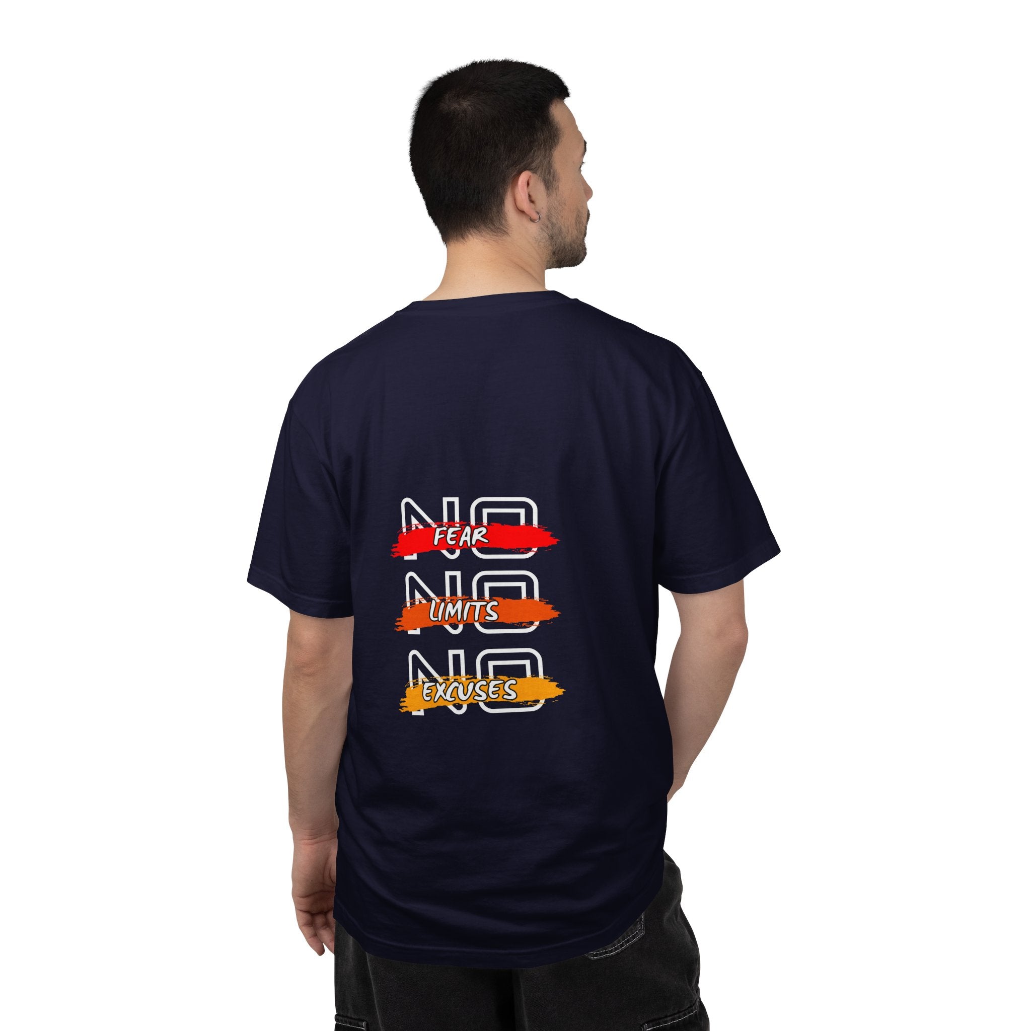 T-Shirt — "No Fear, No Limits, No Excuses" Motivational Graphic Tee