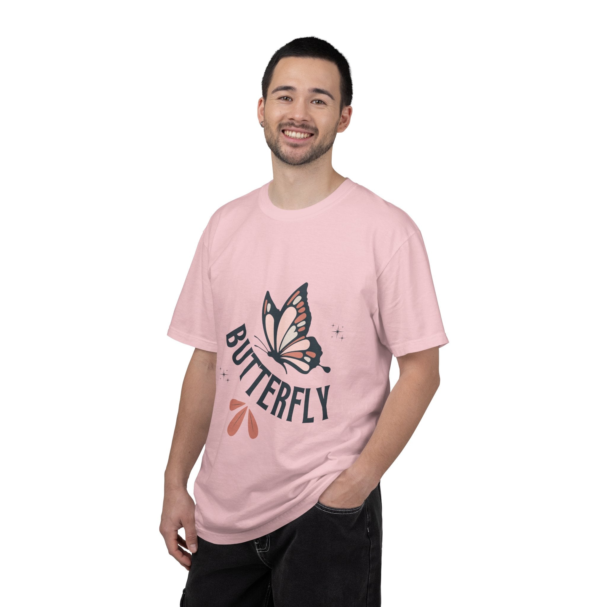 Butterfly Graphic T-Shirt — Pink Monarch Floral Tee