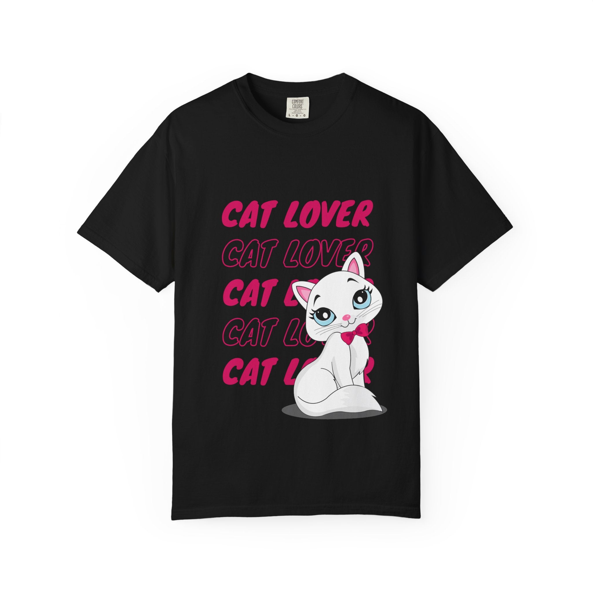 Cat Lover T-Shirt — Cute White Kitten Graphic Tee for Cat Moms & Fans