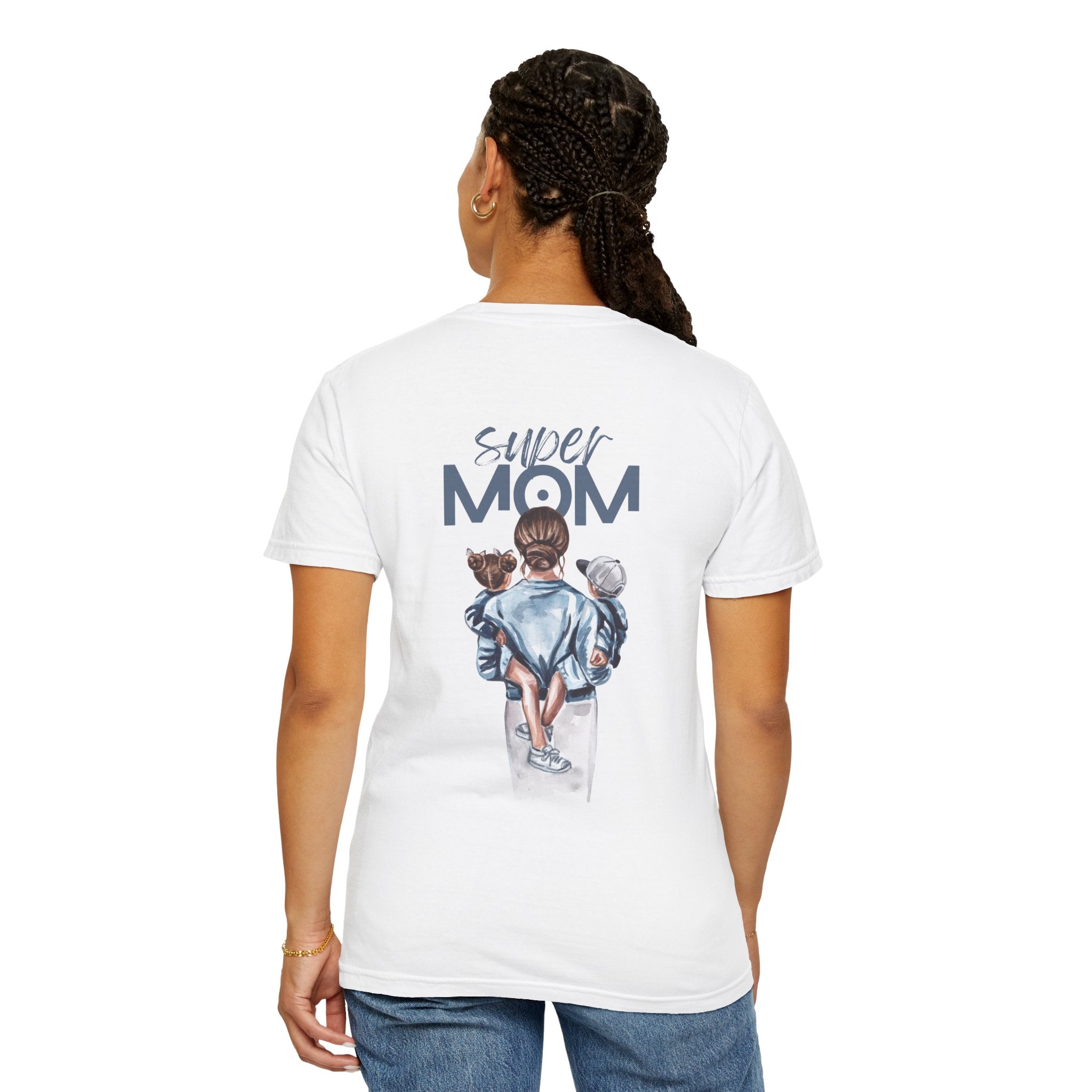 Super Mom T-Shirt — Mom with Kids Graphic Tee | Mother's Day Gift