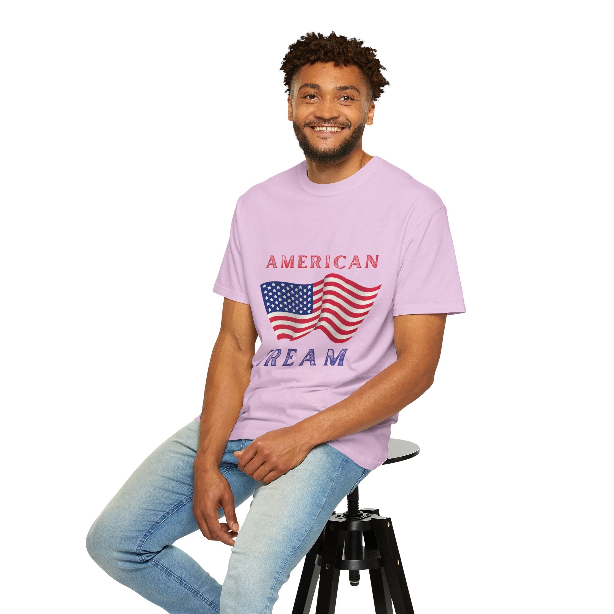 American Dream T-Shirt — Vintage Flag Graphic Tee for 4th of July & Patriotic Celebrations